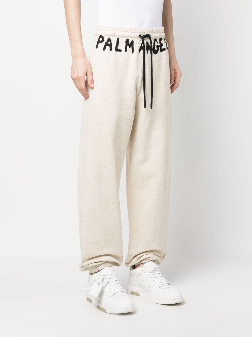 logo-print cotton track pants - 3
