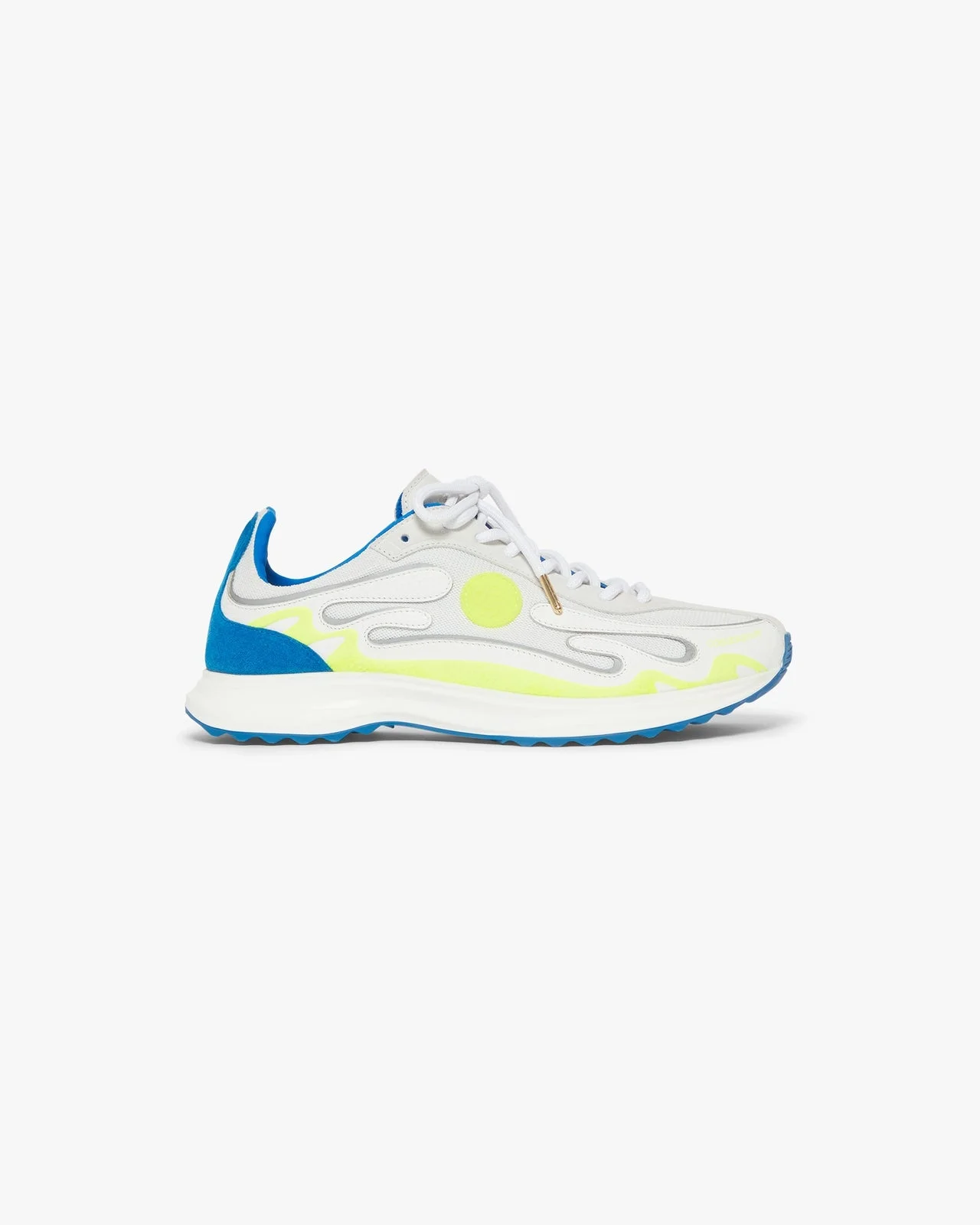 Men's Blue and Lime Stade Sneaker - 1
