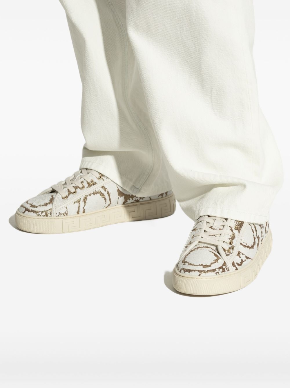 Barocco-jacquard sneakers - 6