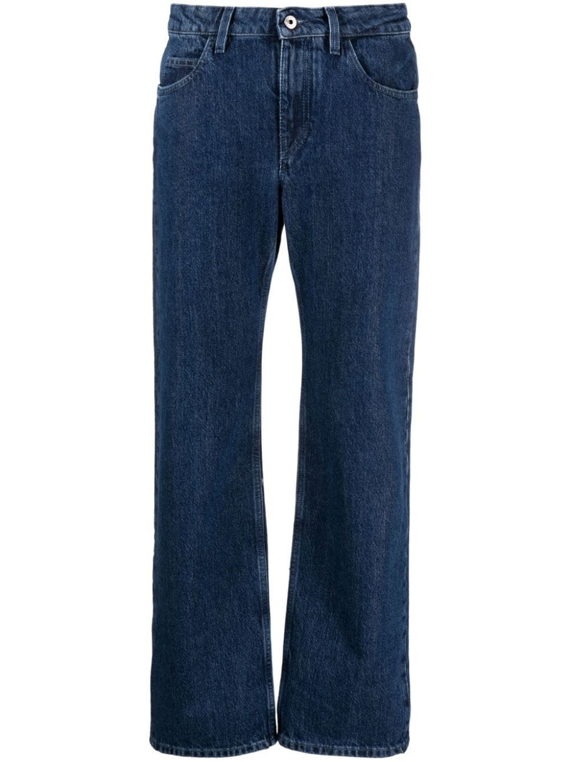 low-rise cropped straight-leg jeans 1