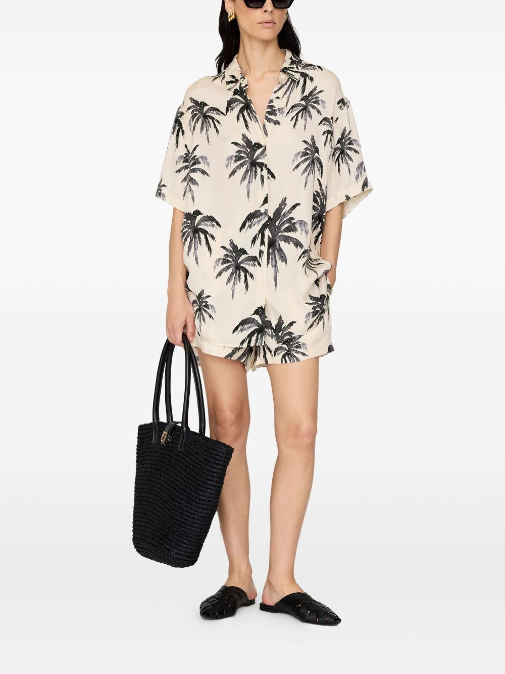 Kam palm-print shorts - 2