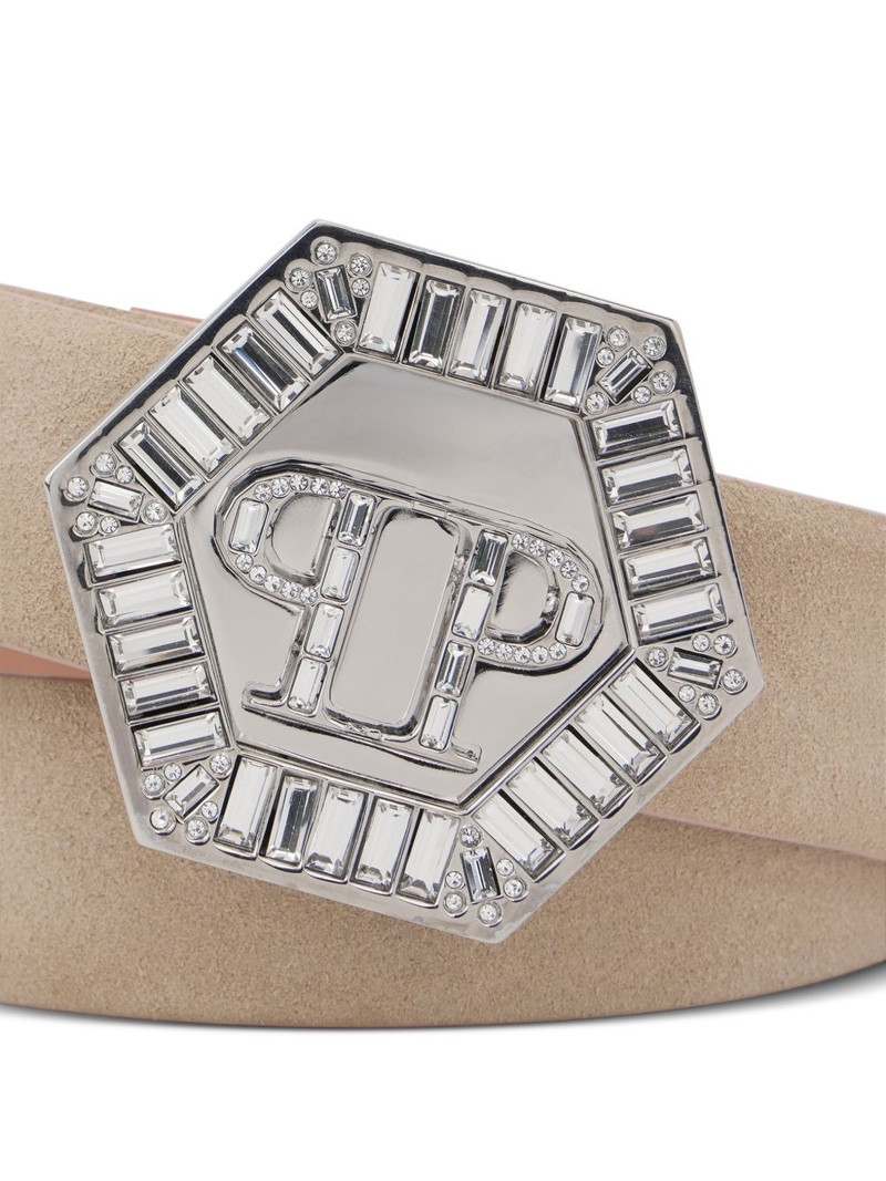 PHILIPP PLEIN Hexagon leather belt outlook