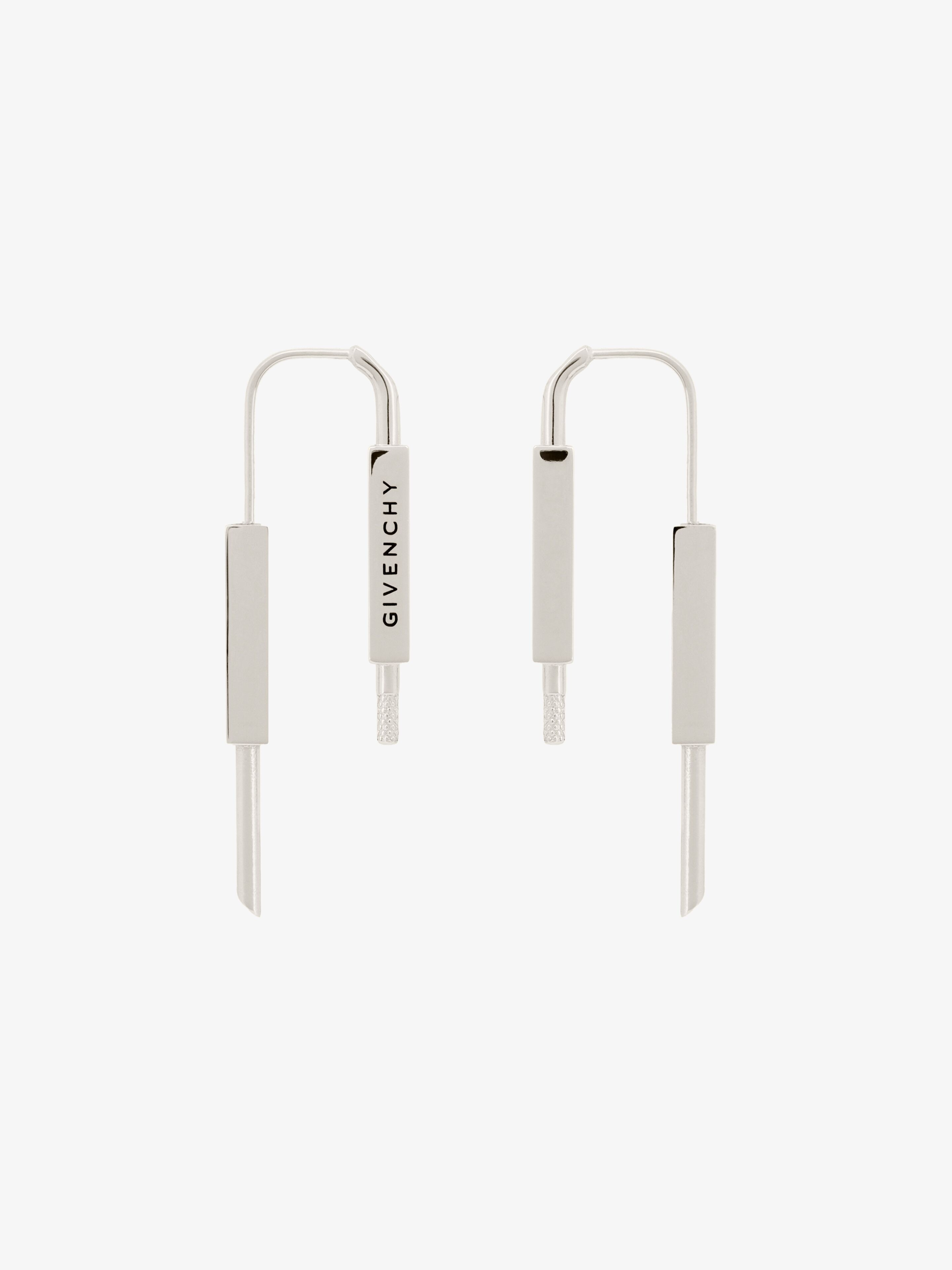 U LOCK EARRINGS IN METAL - 8