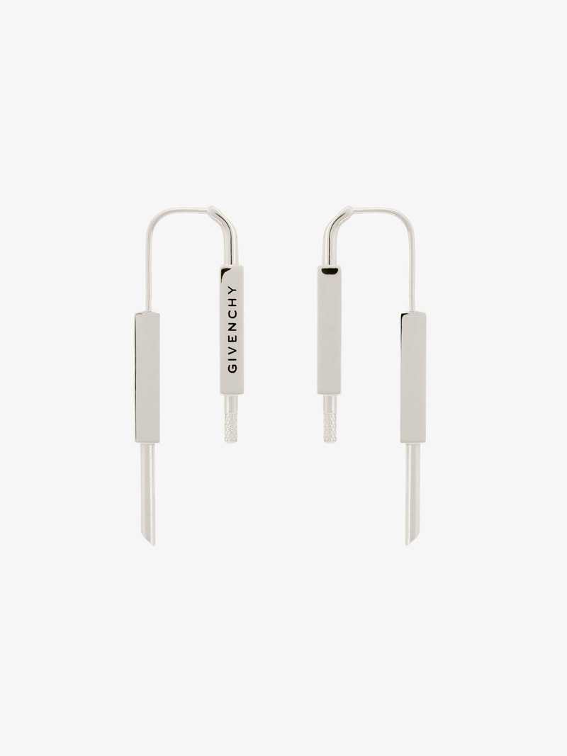 U LOCK EARRINGS IN METAL 1