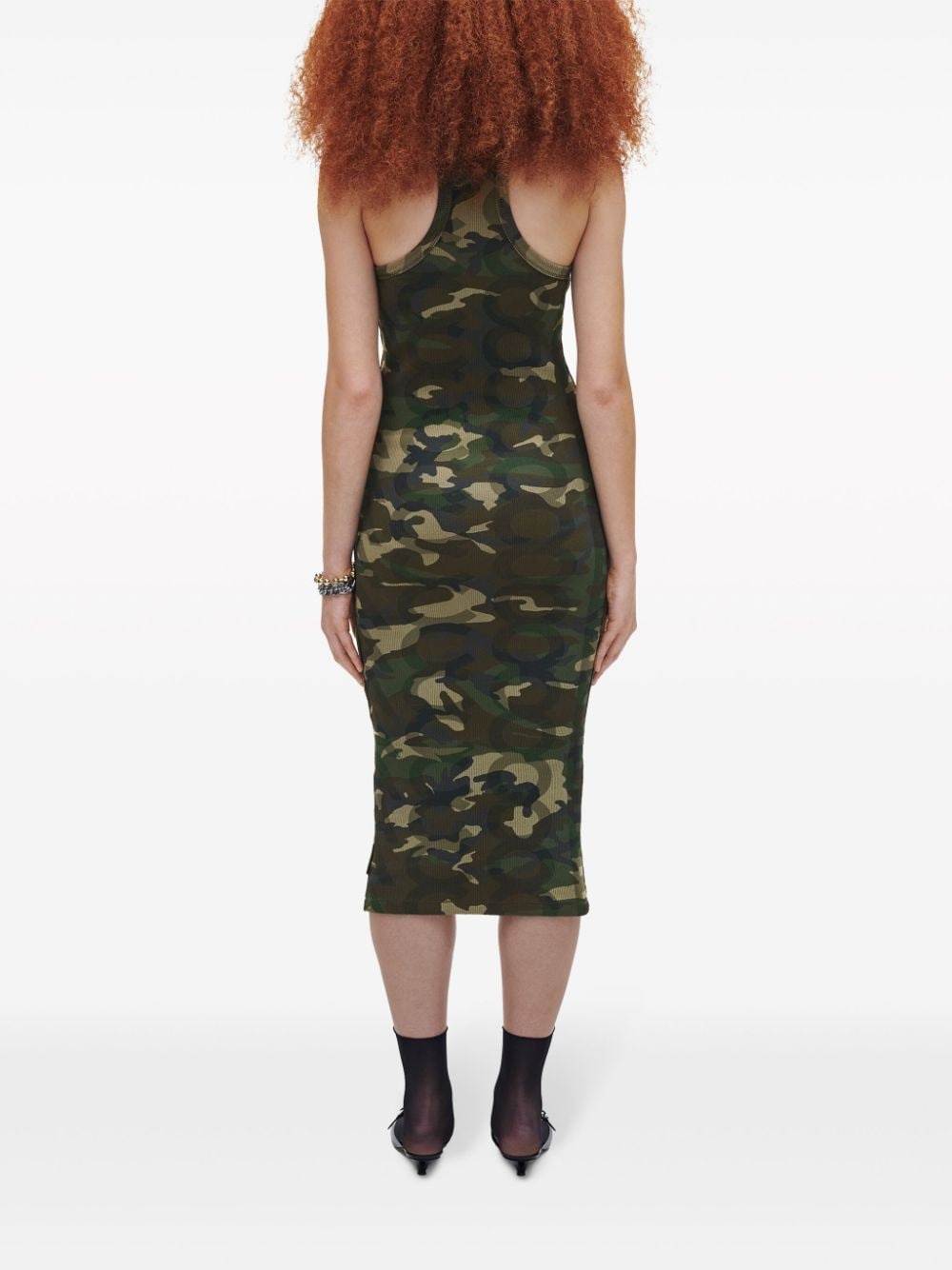 camouflage-print ribbed dress - 4
