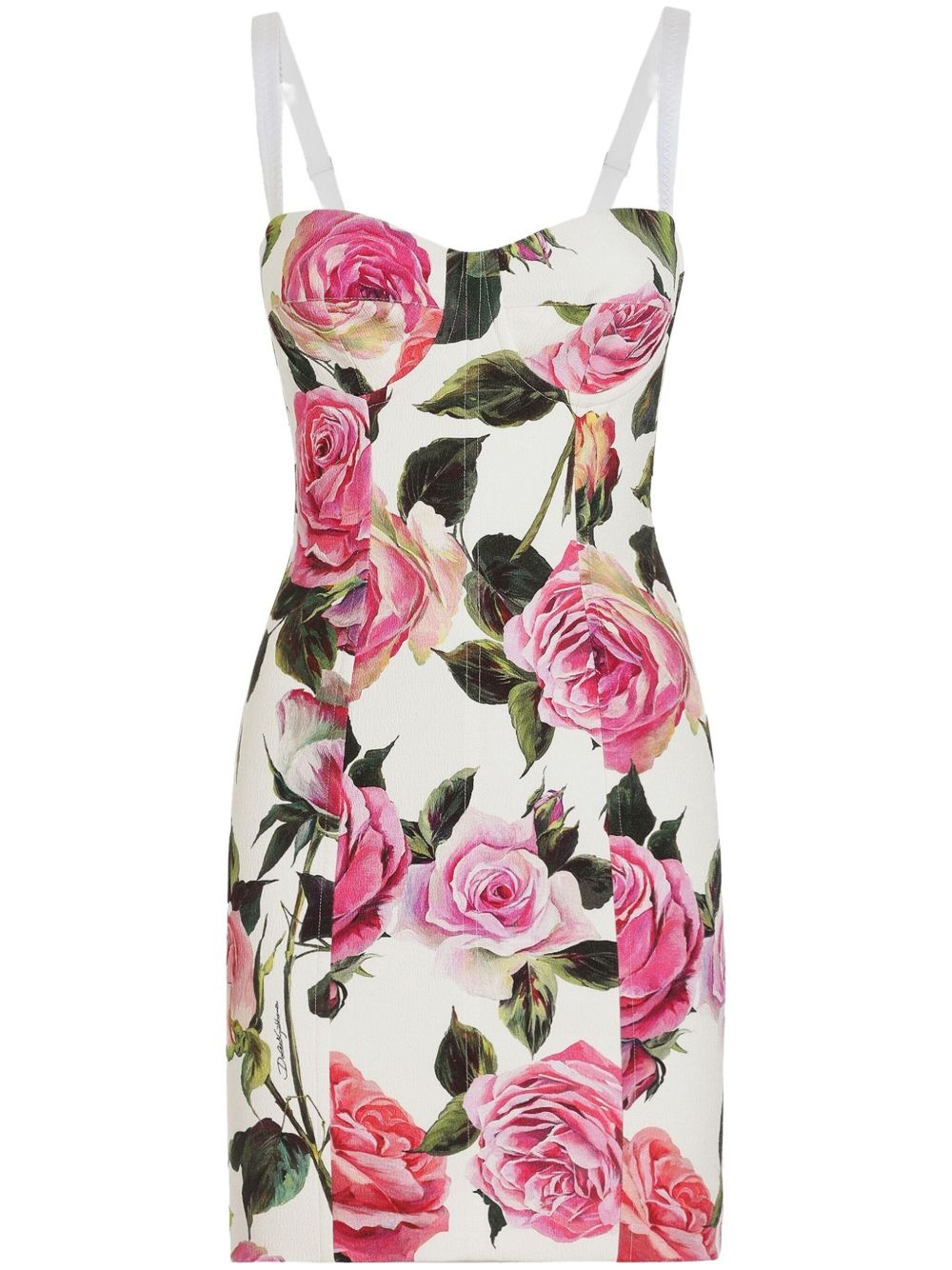 floral-print mini dress - 1
