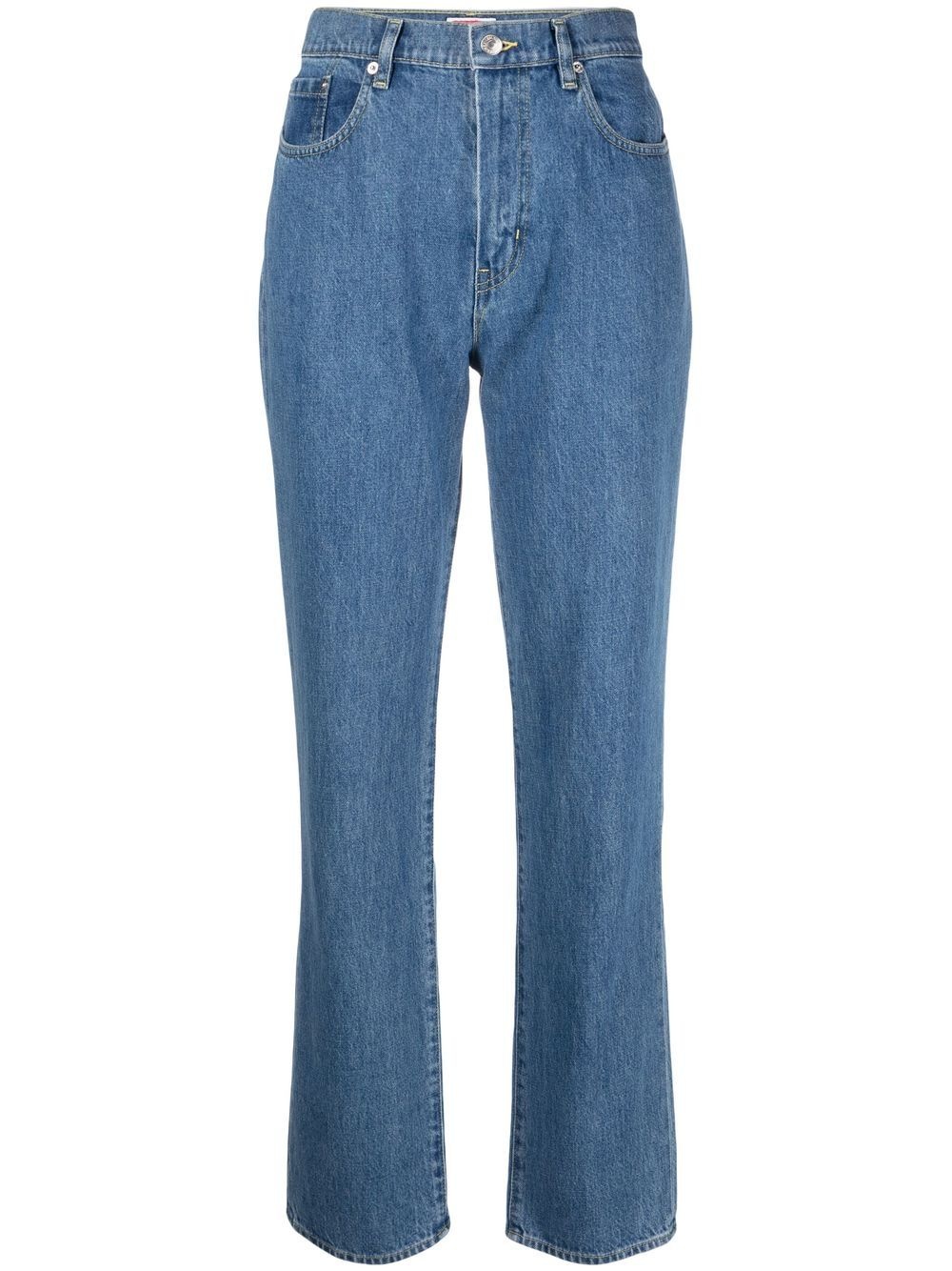 high-waist straight leg jeans - 1