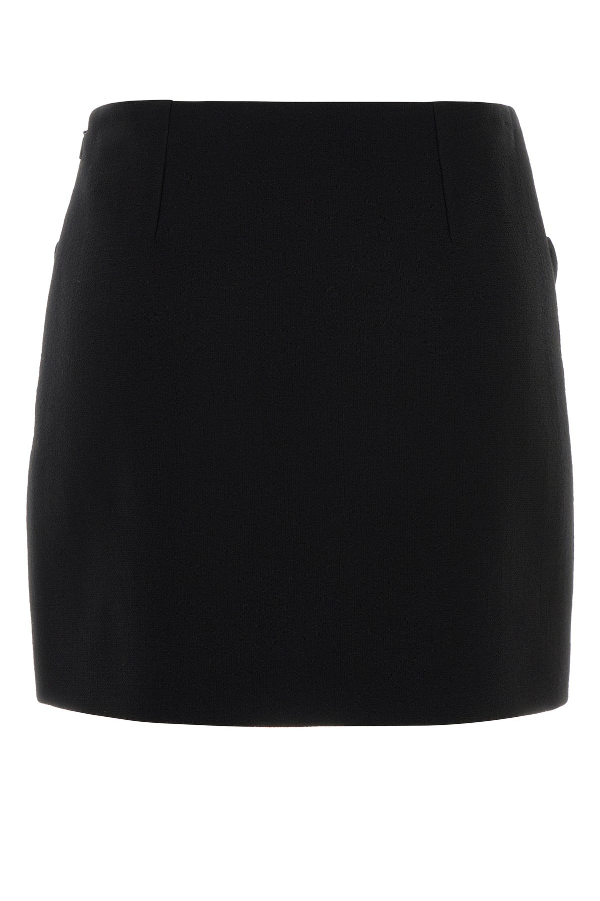 Black wool mini skirt - 2