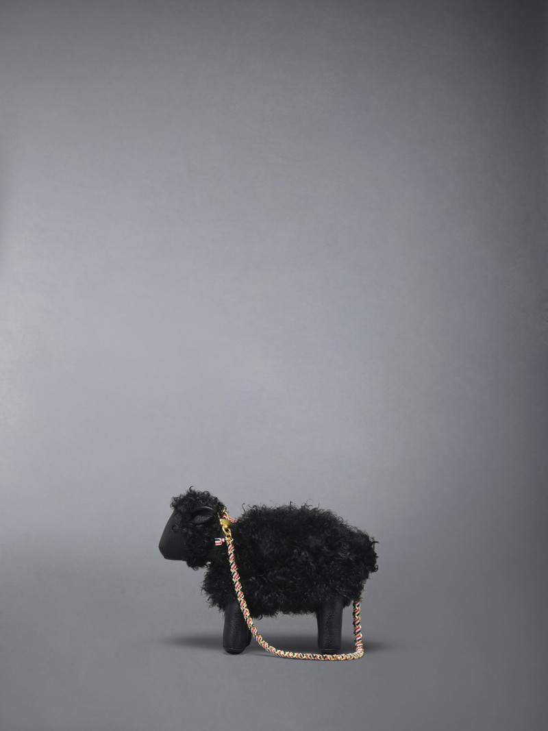 Small Sheep Chain Bag in Shearling & Pebble Grain 1