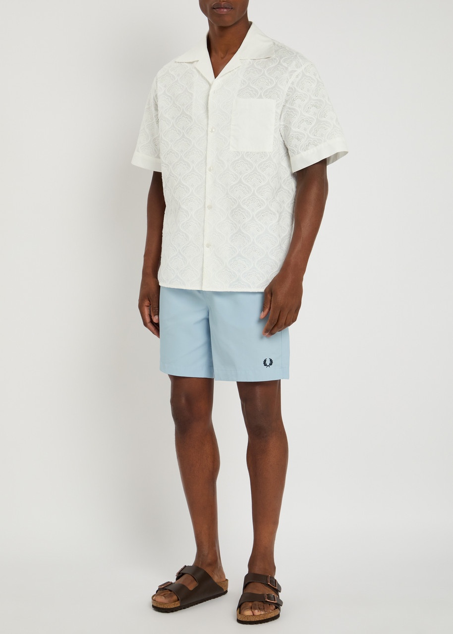 Fred Perry Logo-embroidered Shell Swim Shorts - 4