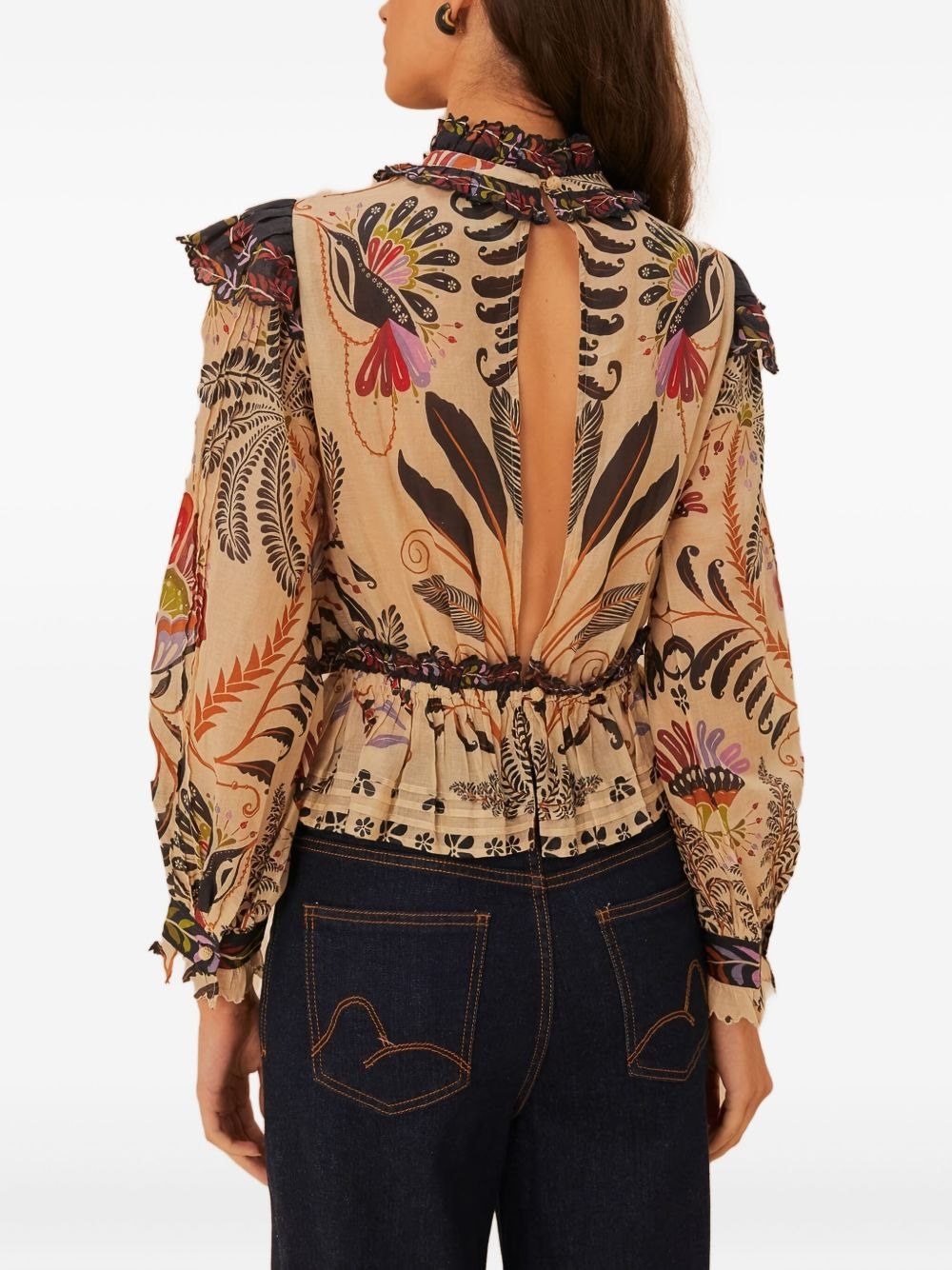 floral-print blouse - 2