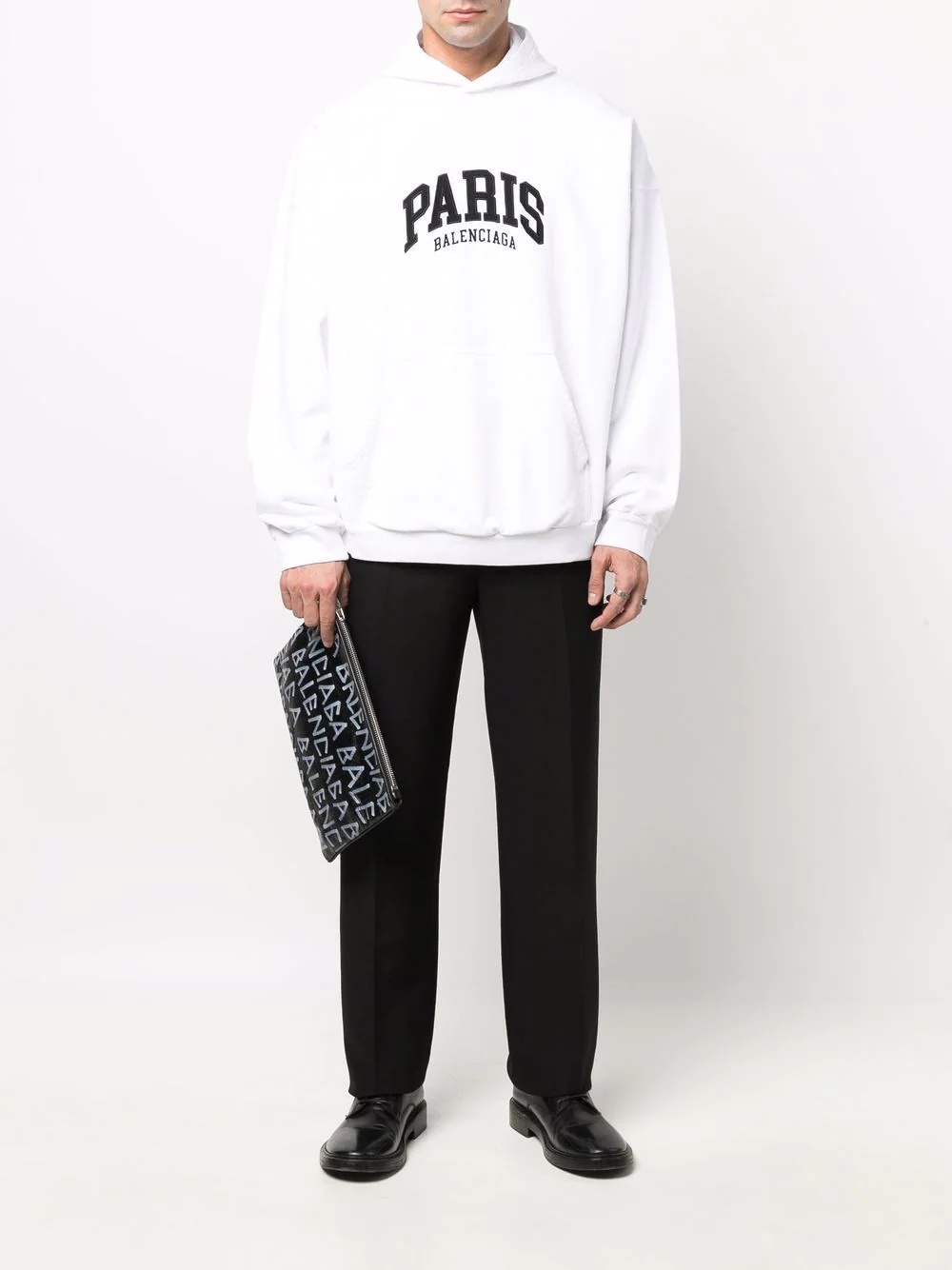 Paris logo embroidered hoodie - 2