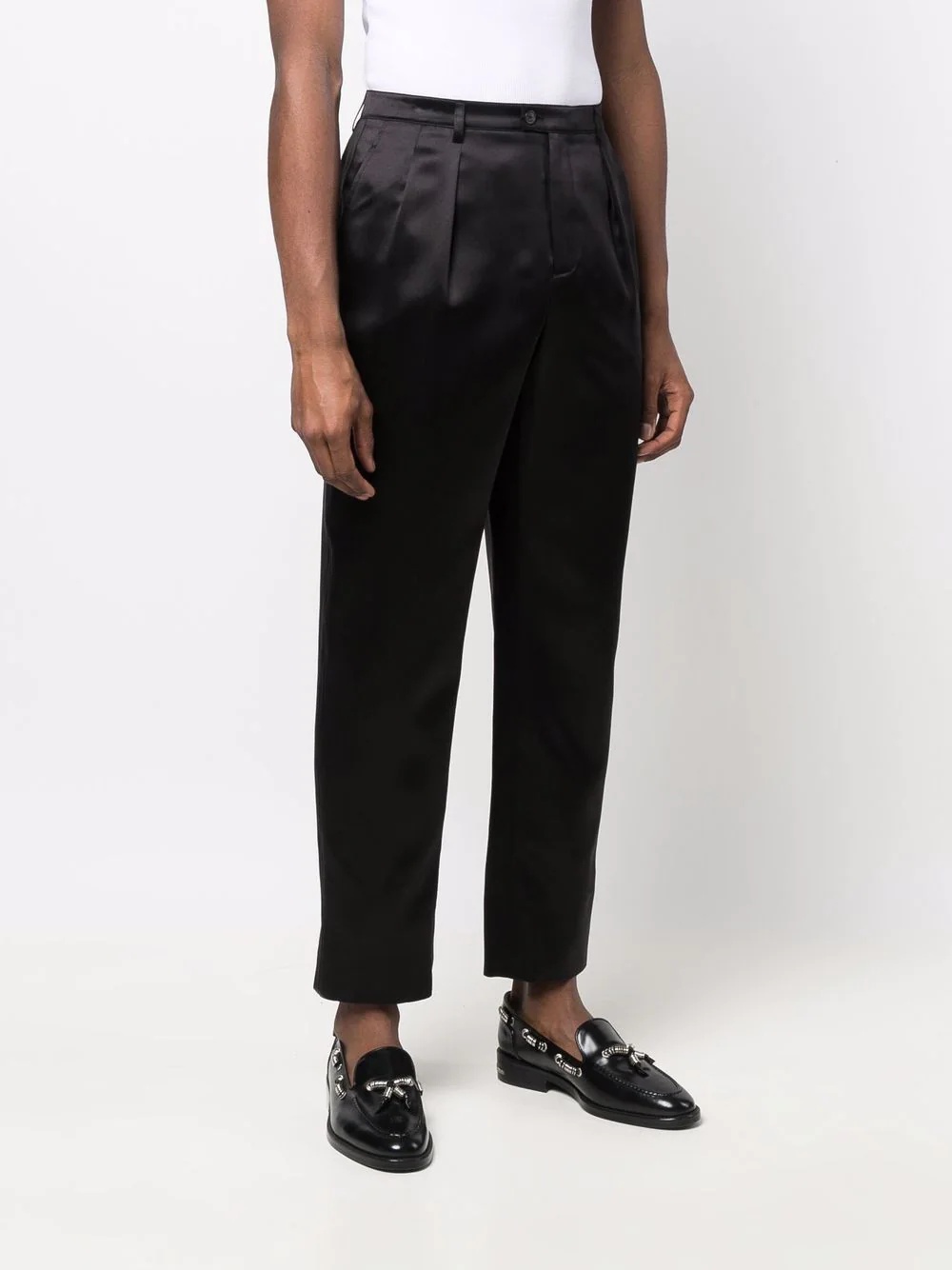 pleat-detail tailored trousers - 3