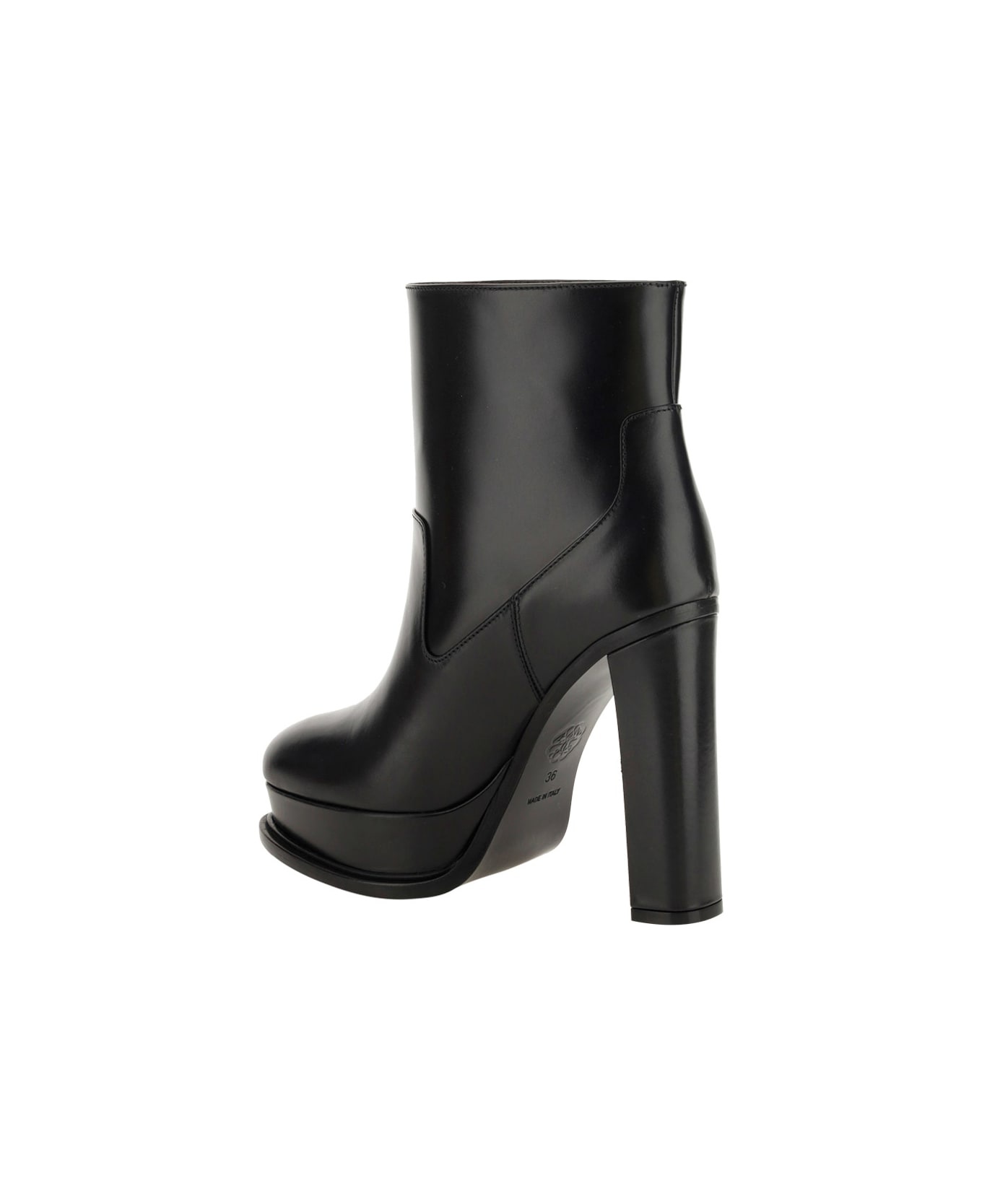 Block Heel Ankle Boots - 3