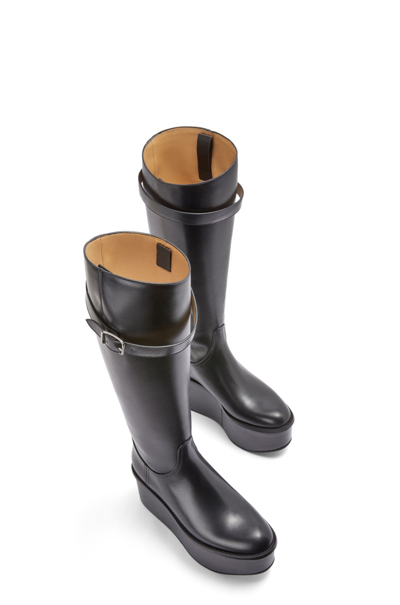 Wedge riding boot in calfskin 3
