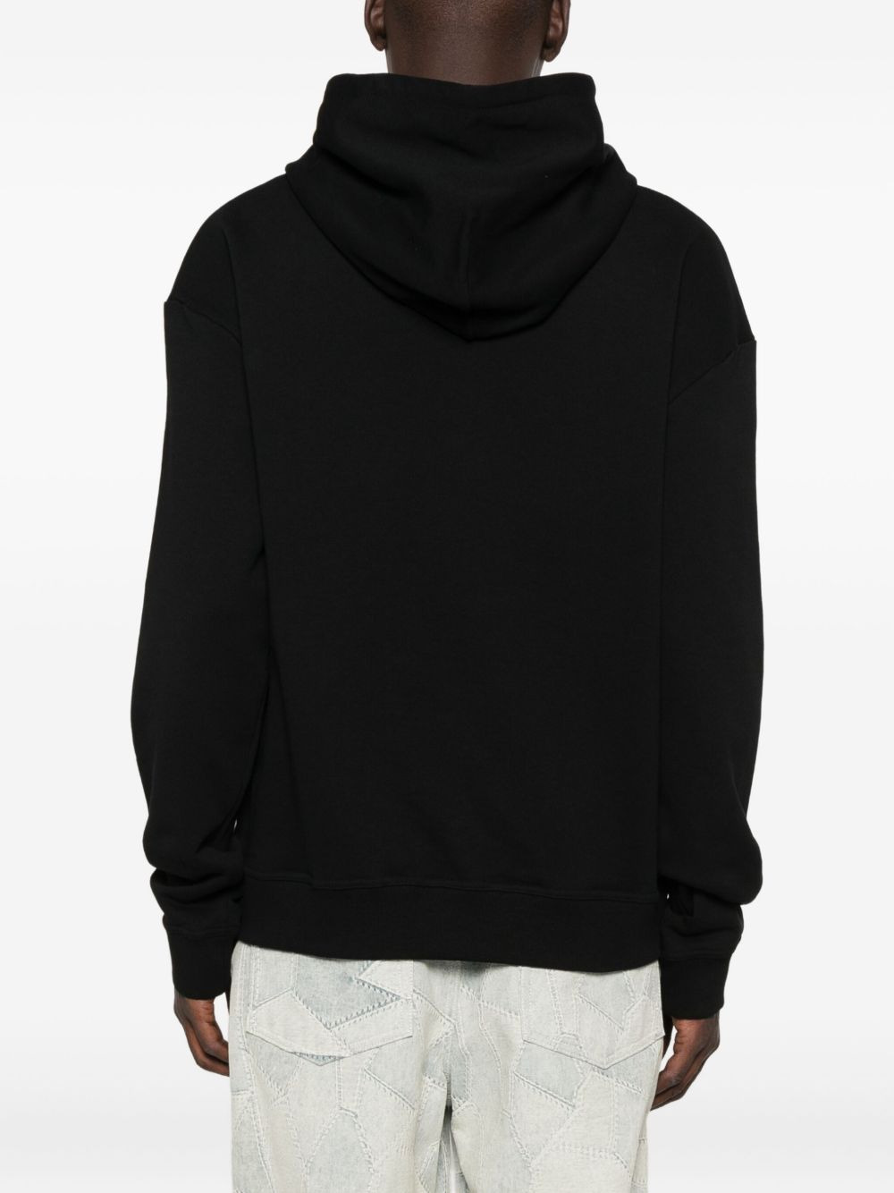 dog-print cotton hoodie - 4