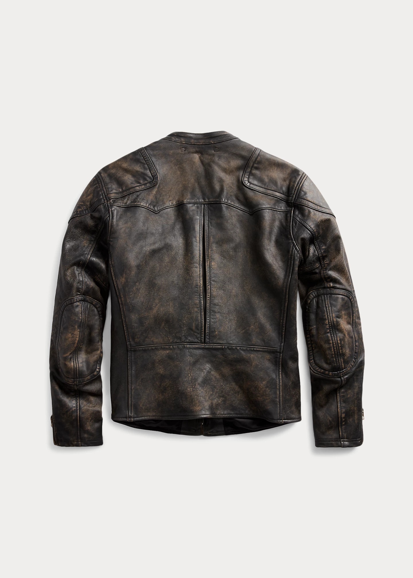 Slim Fit Leather Moto Jacket - 2