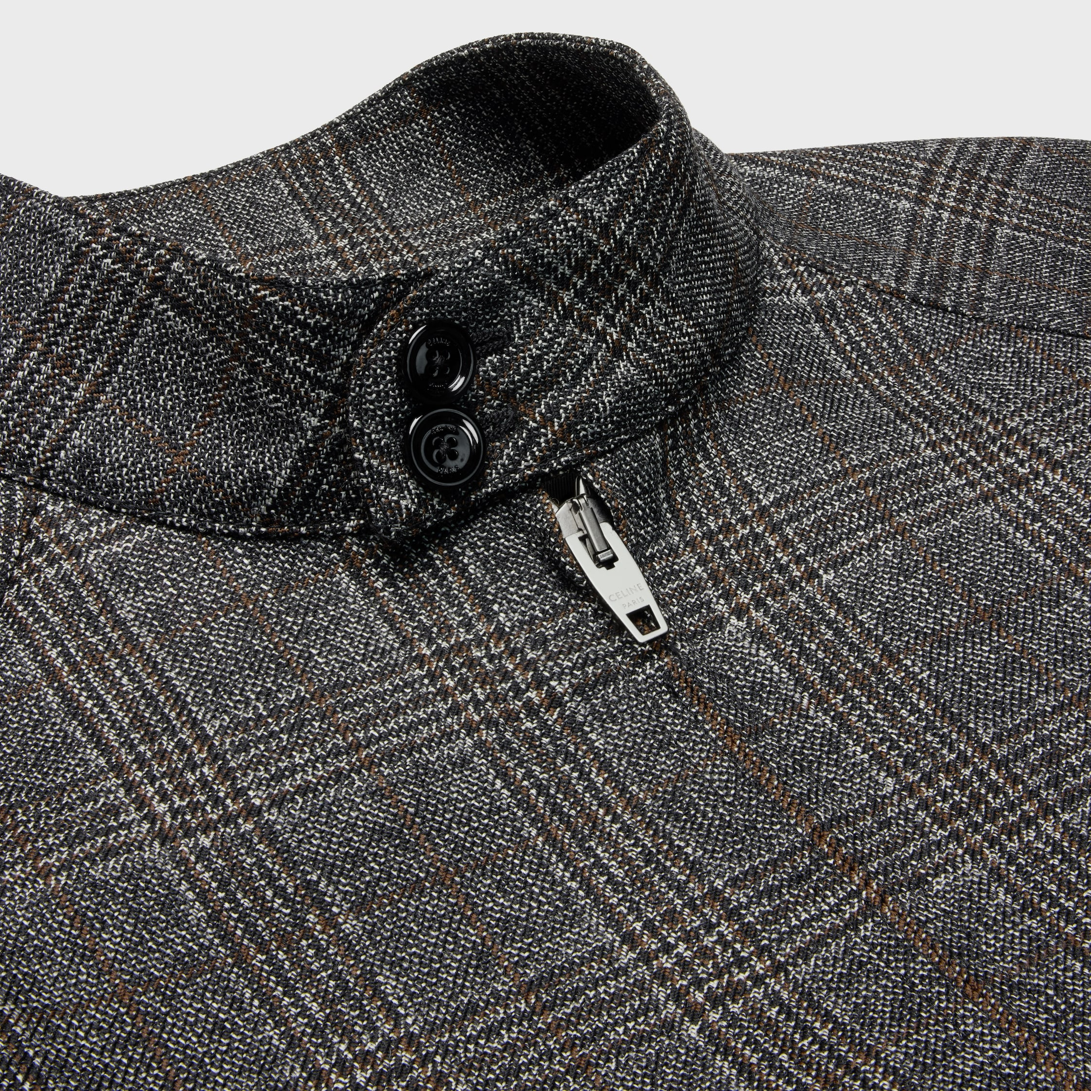 triomphe blouson jacket in prince of wales wool - 3