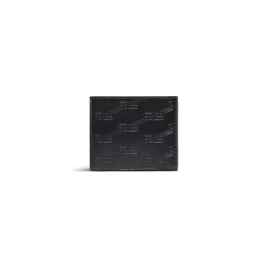 Men's Embossed Monogram Square Folded Wallet In Box in Black - 2