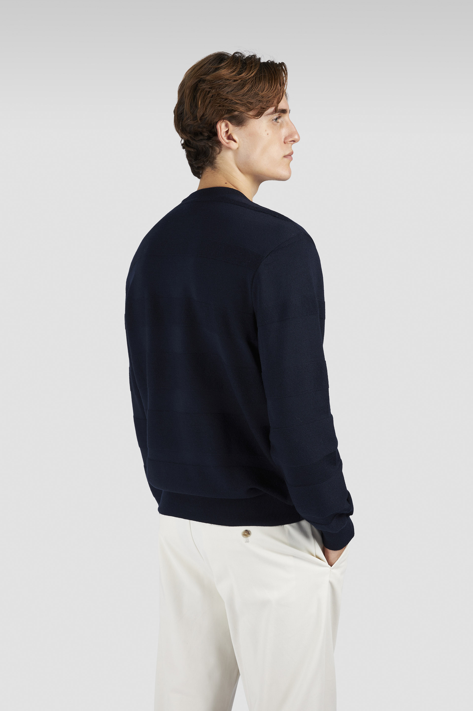 SOFT COOL TOUCH WOOL CREWNECK SWEATER - 3