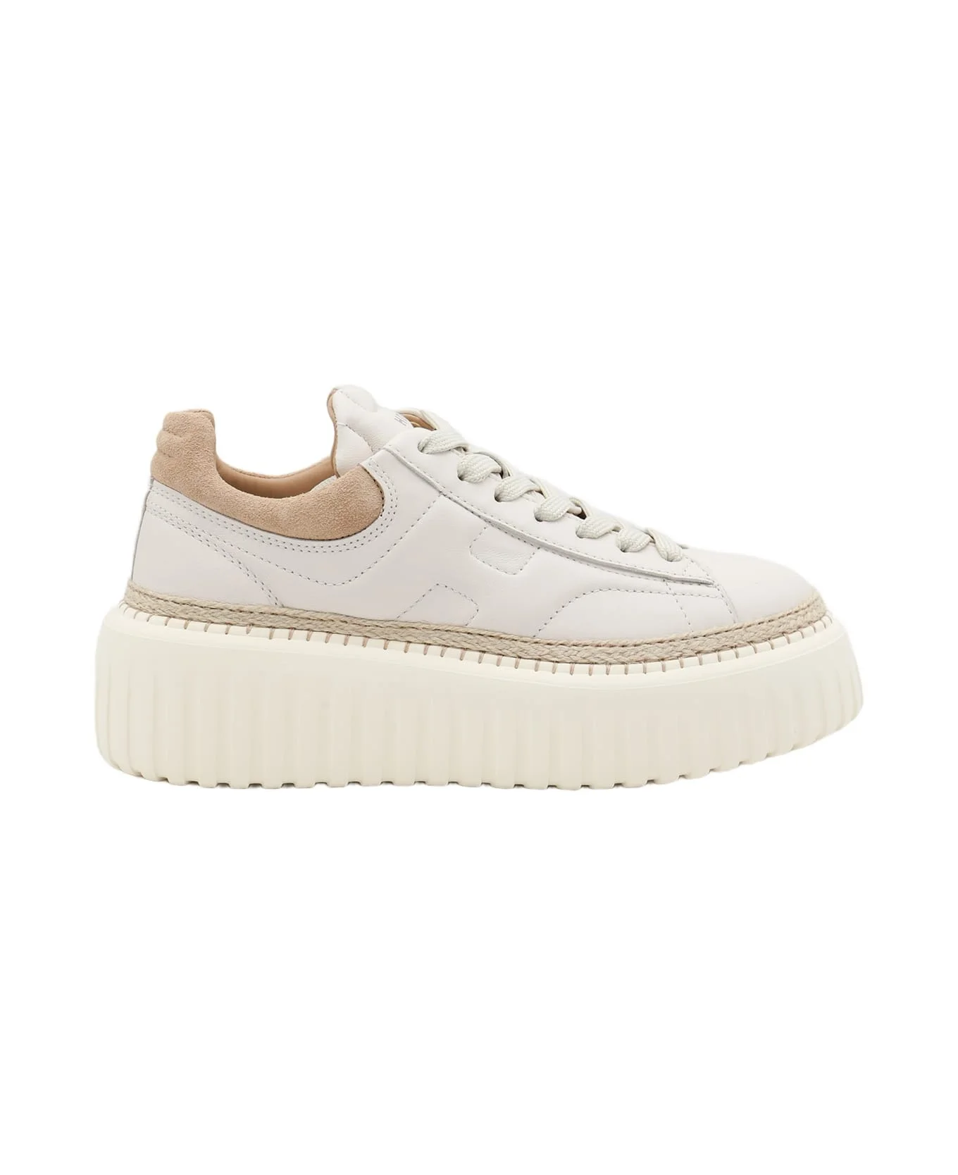 White And Beige Sneakers - 1