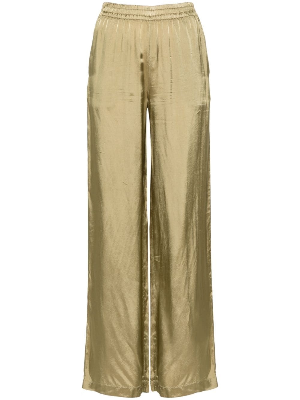 satin straight-leg trousers - 1