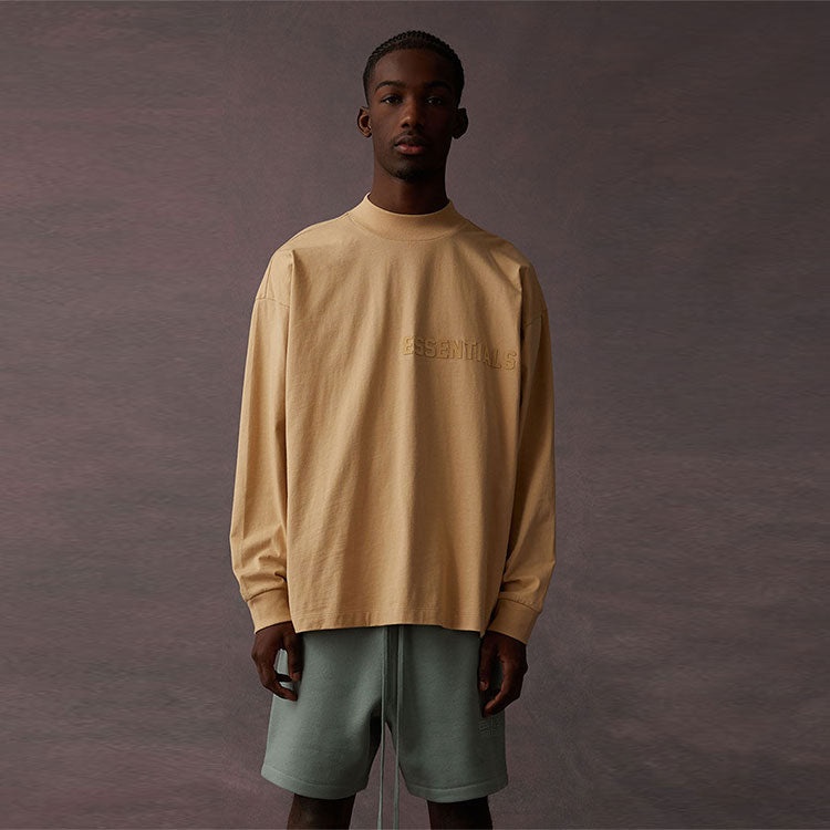 Fear of God Essentials SS23 Long Sleeve Logo Tee 'Sand' 125BT222014F - 5