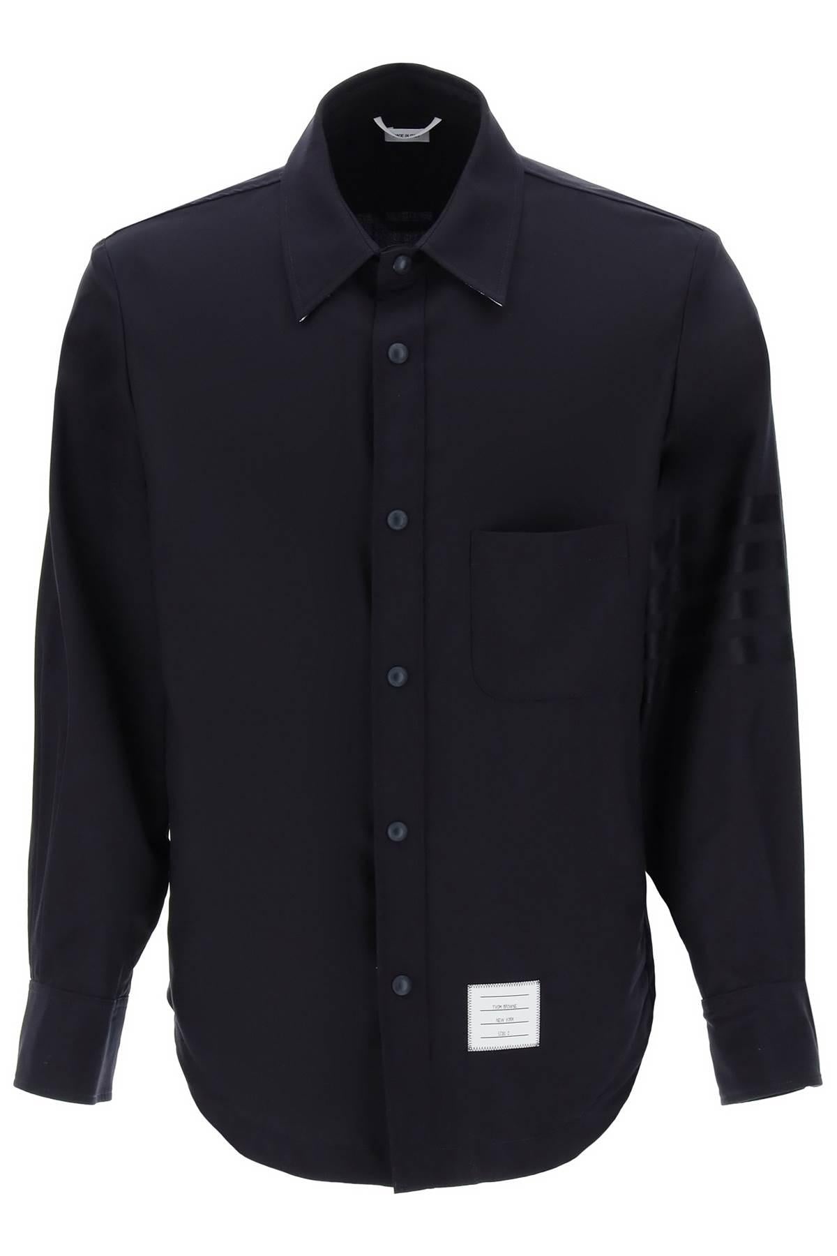 4-BAR SHIRT IN LIGHT WOOL - 1