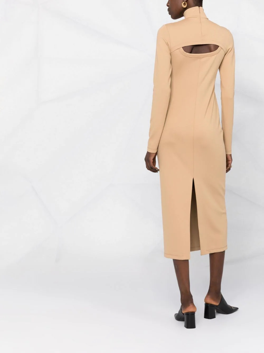 cut-out mid-length dress - 6