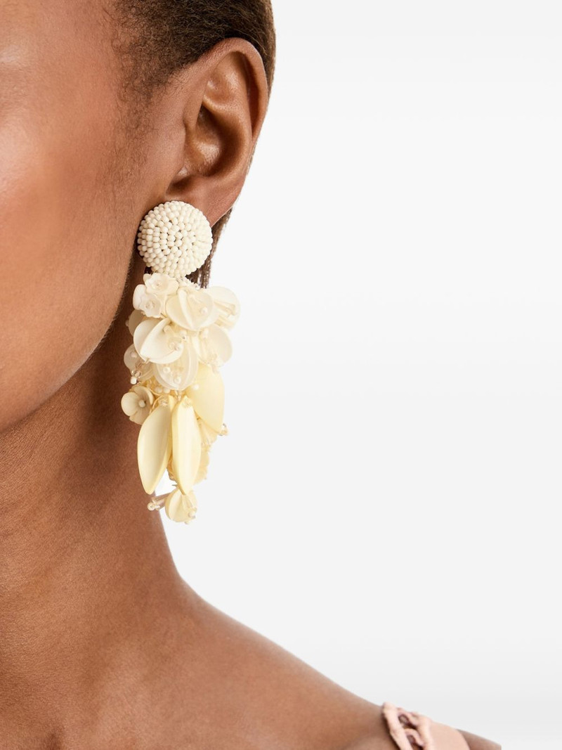 Oscar de la Renta floral beaded earrings outlook