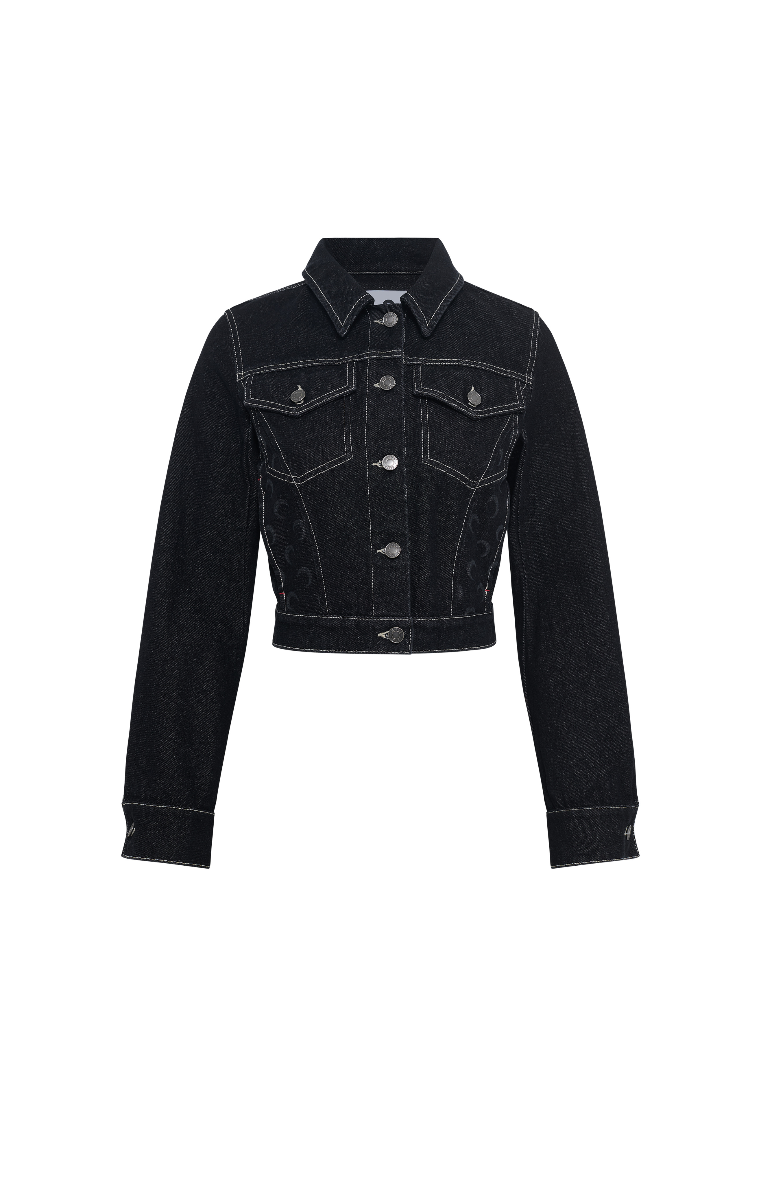 Moon Laser Denim Cropped Jacket - 1