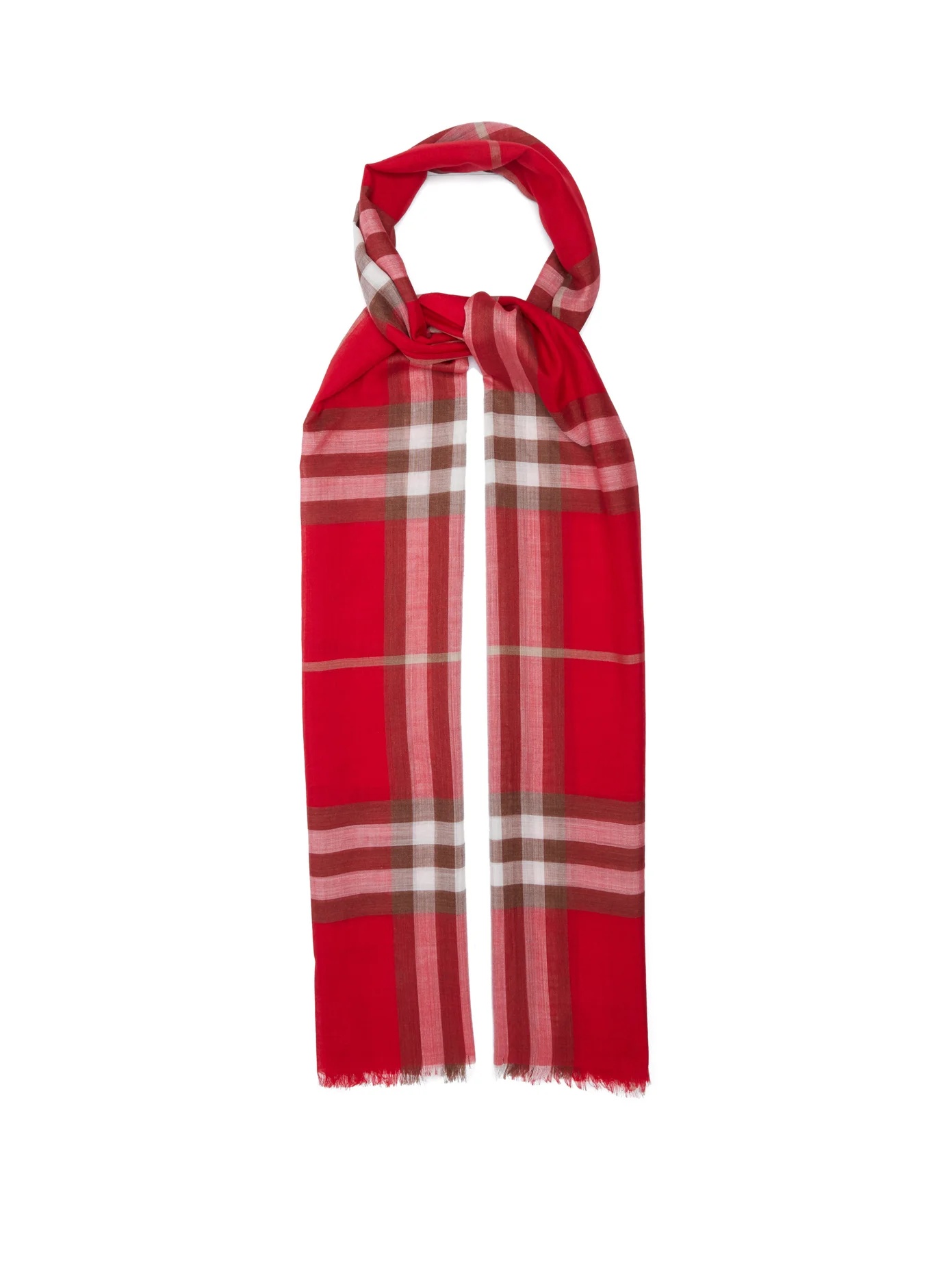 Giant Check wool-blend woven scarf - 1