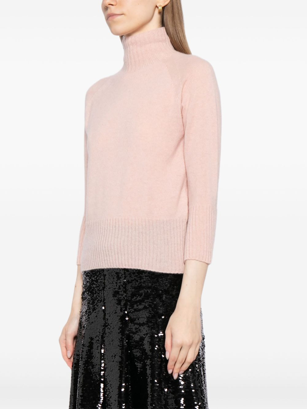 cashmere turtleneck top - 3
