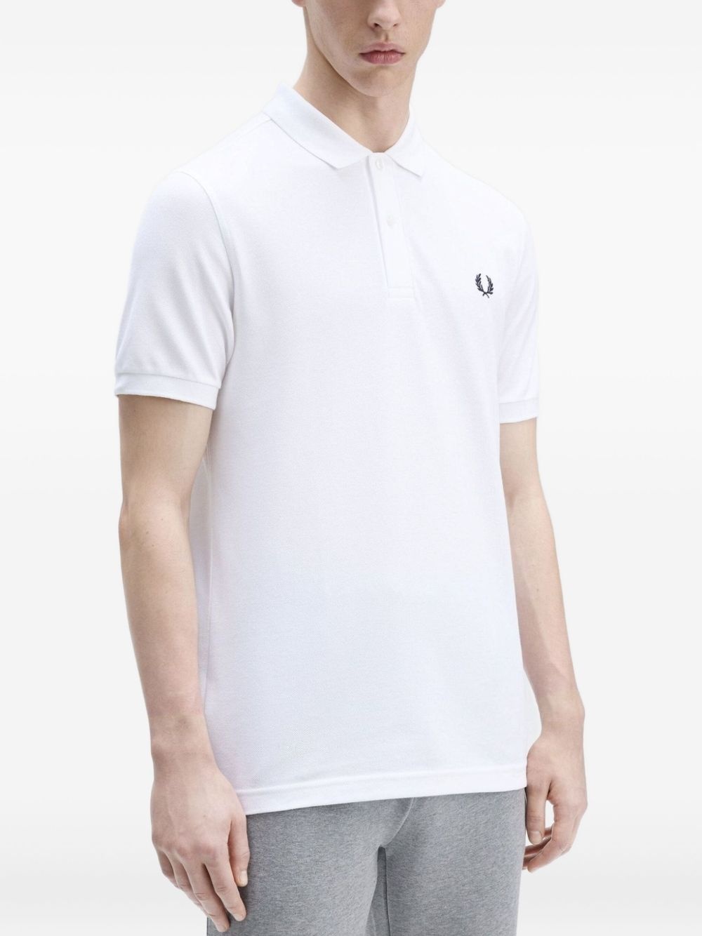 logo-embroidered polo shirt - 3