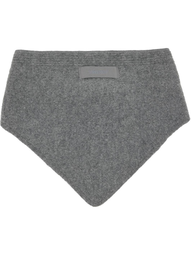 JACQUEMUS Gray La Casa 'The Gros Grain' Shawl Scarf outlook