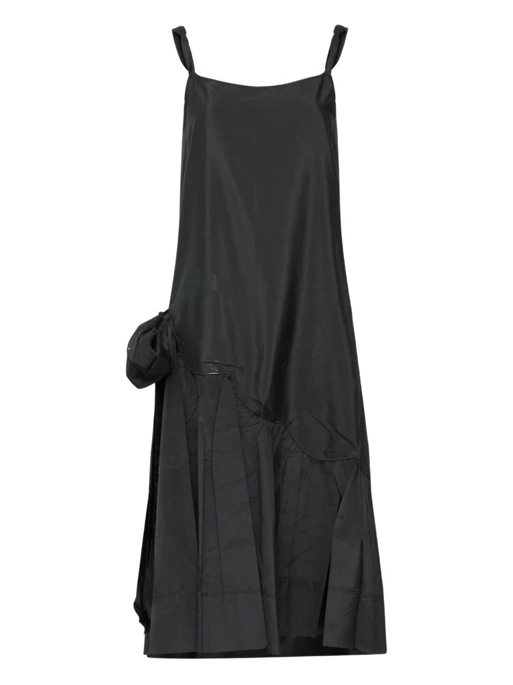 bow-detail strap midi dress - 1