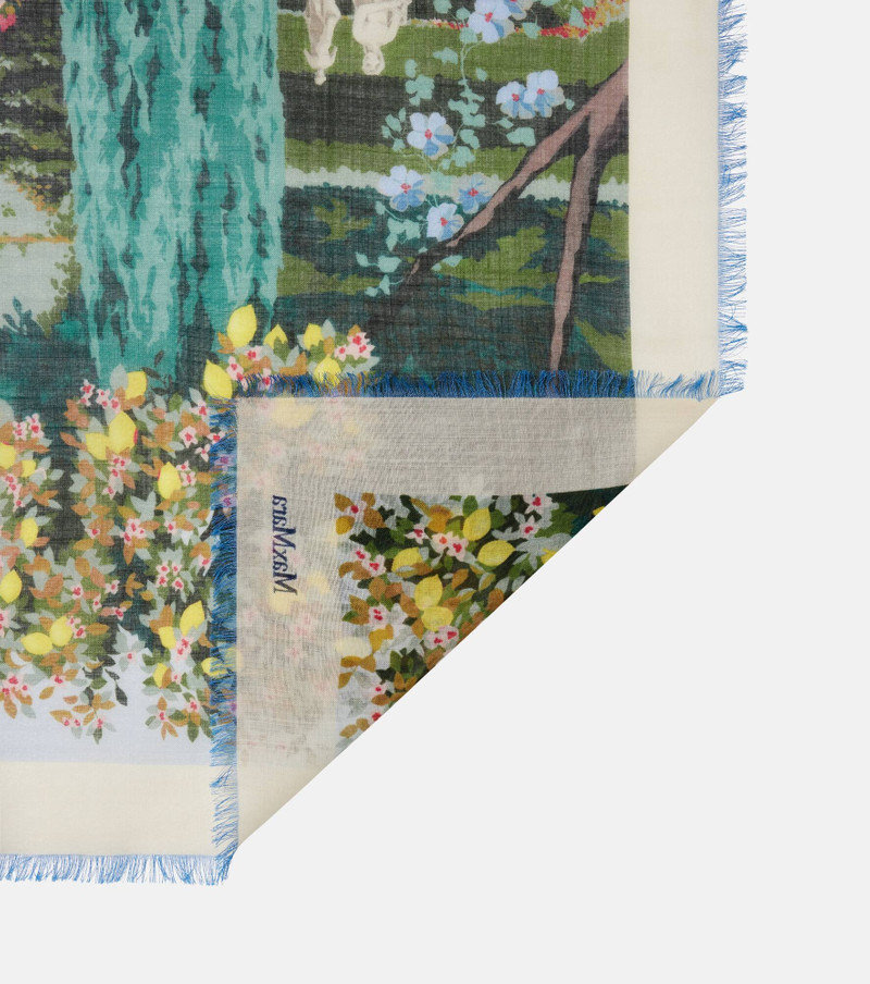 Camice printed wool and silk scarf 5