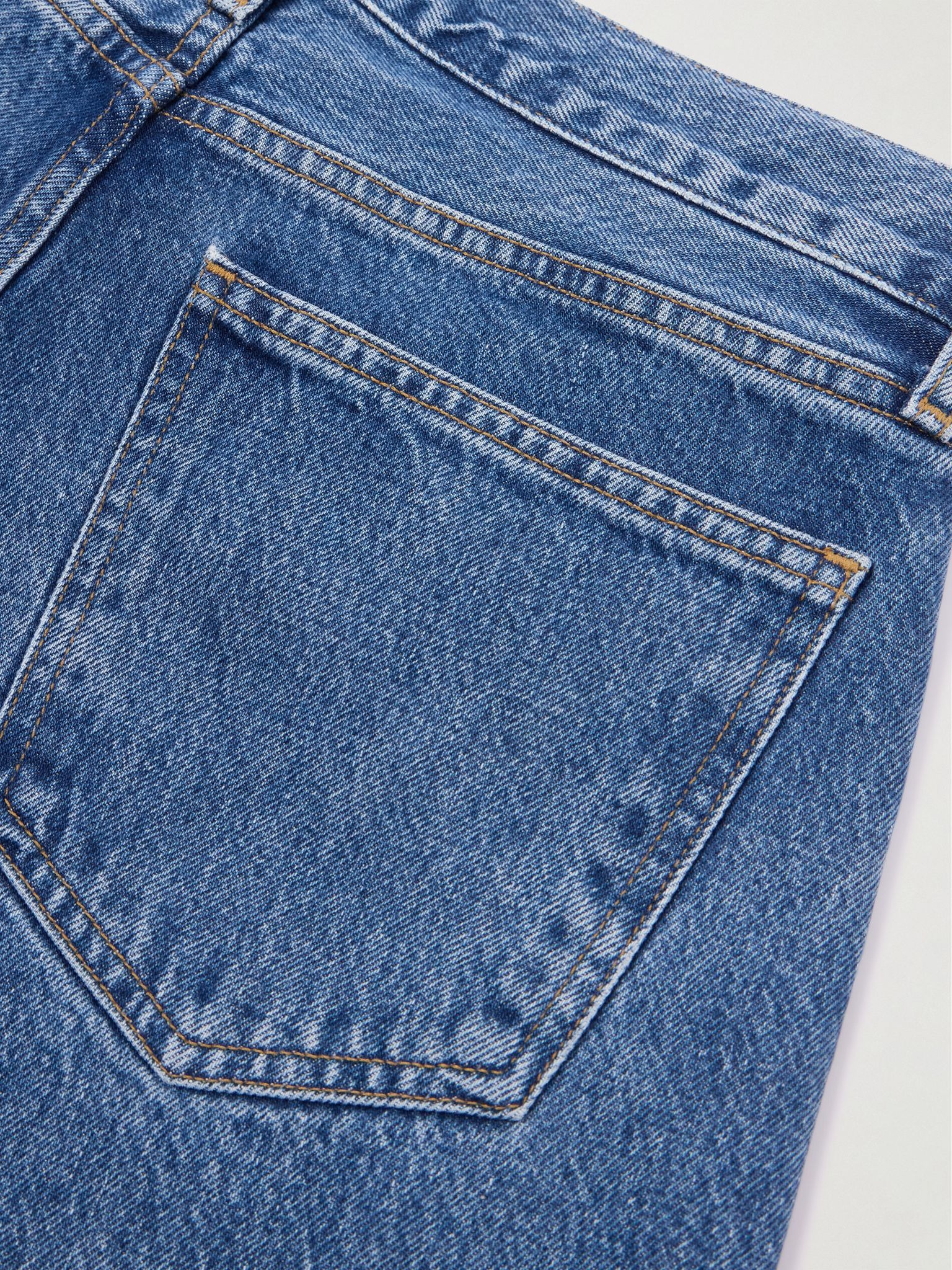 Low-Rise Loose distressed straight-leg jeans Mid denim - 6