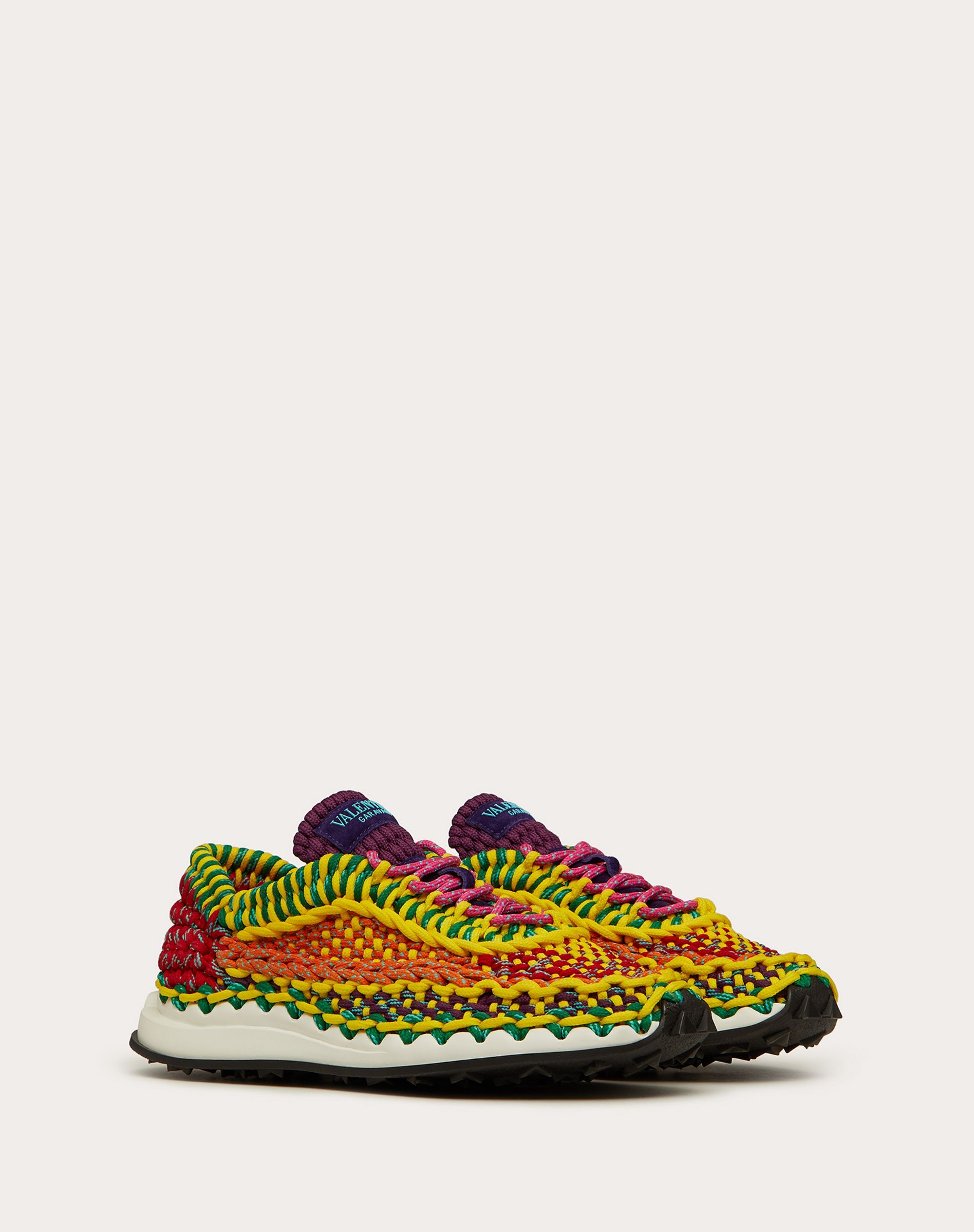 VALENTINO GARAVANI CROCHET SNEAKER IN FABRIC - 2