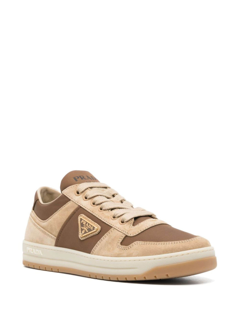 Prada triangle-enamel sneakers outlook