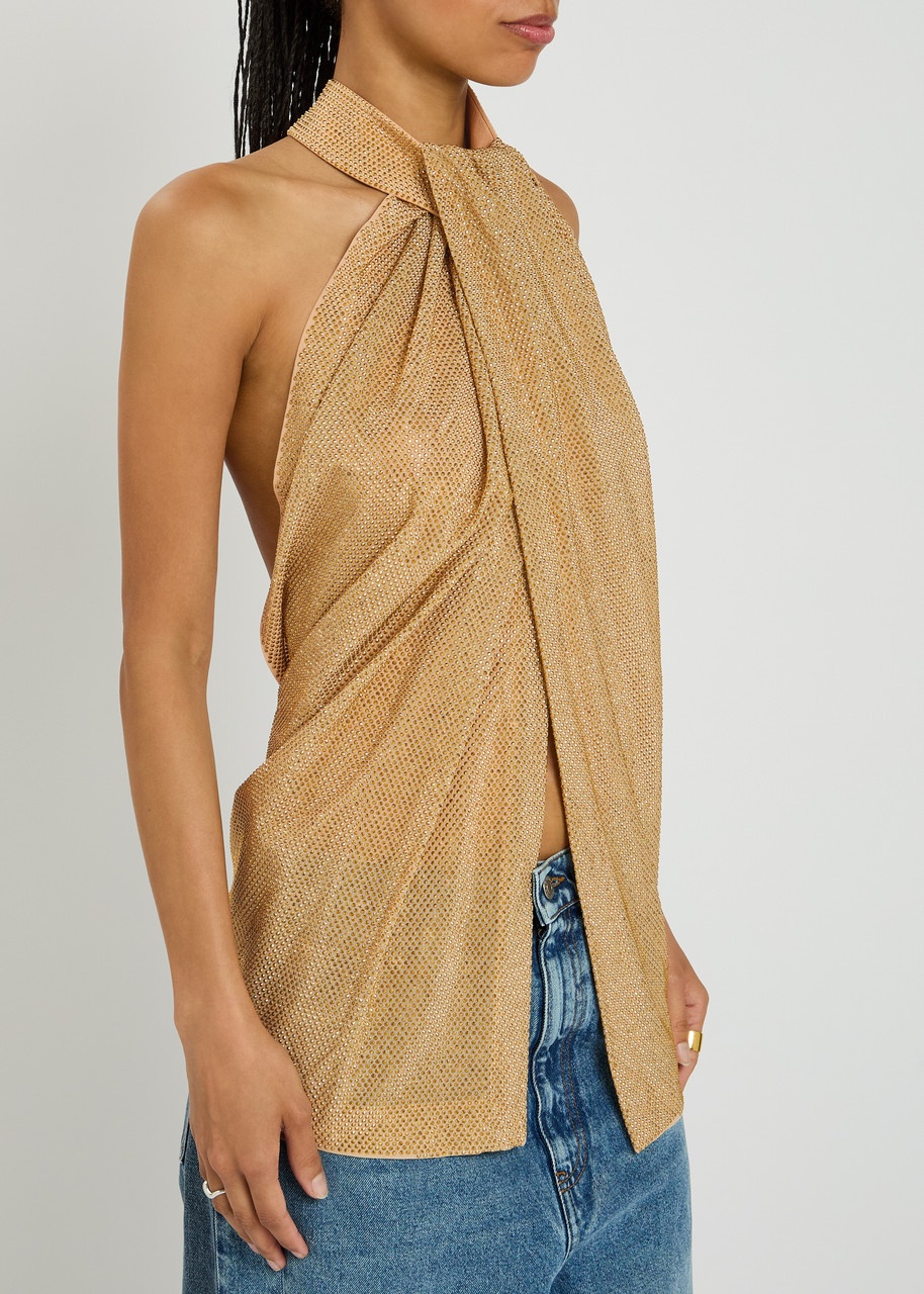 Stella Mccartney Stud-embellished Silk-georgette top - 2