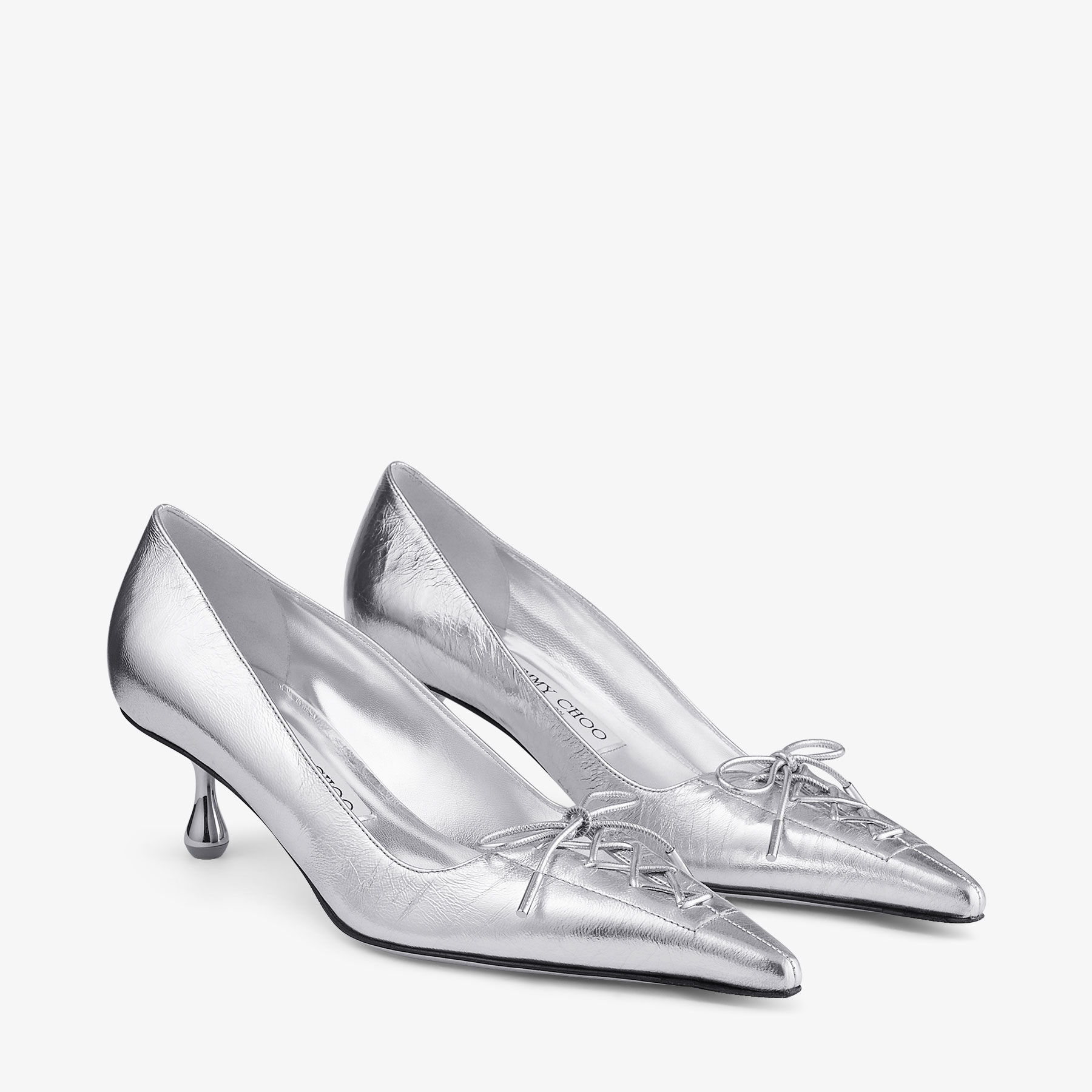 Scarlett 50
Silver Vintage Metallic Leather Pumps - 3