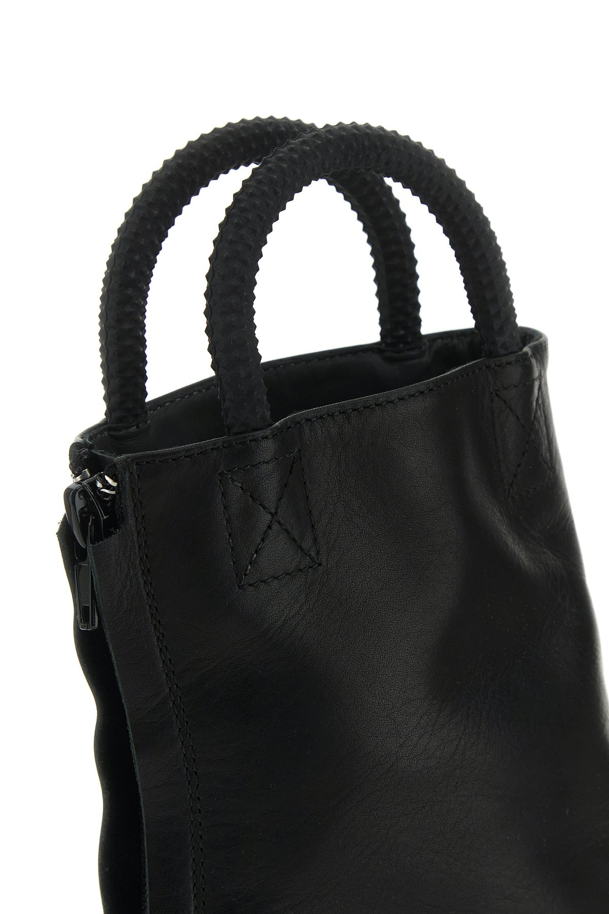 Black leather ankle boots - 4