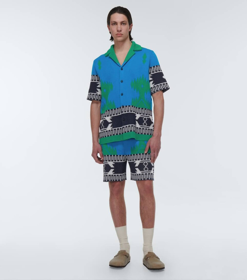 Alanui Cotton Piquet Icon jacquard shorts outlook