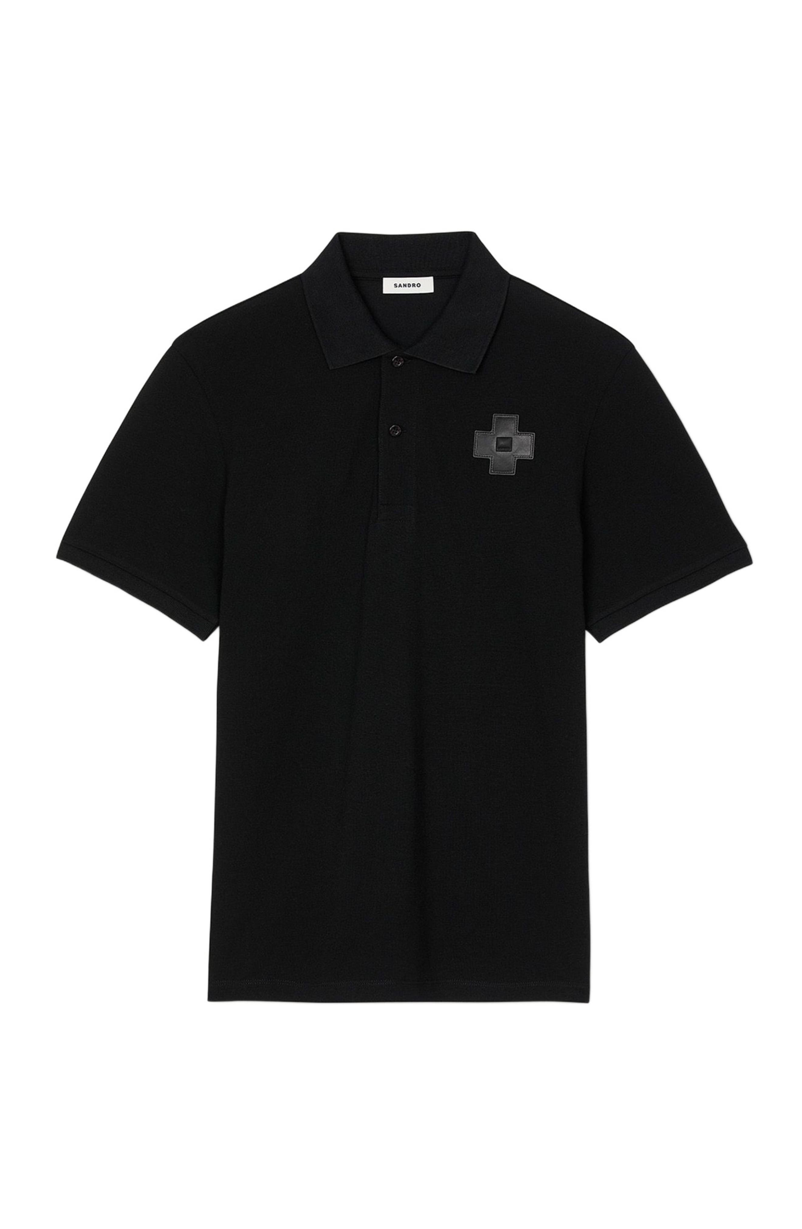 SANDRO Cotton polo shirt in Black at Nordstrom - 5