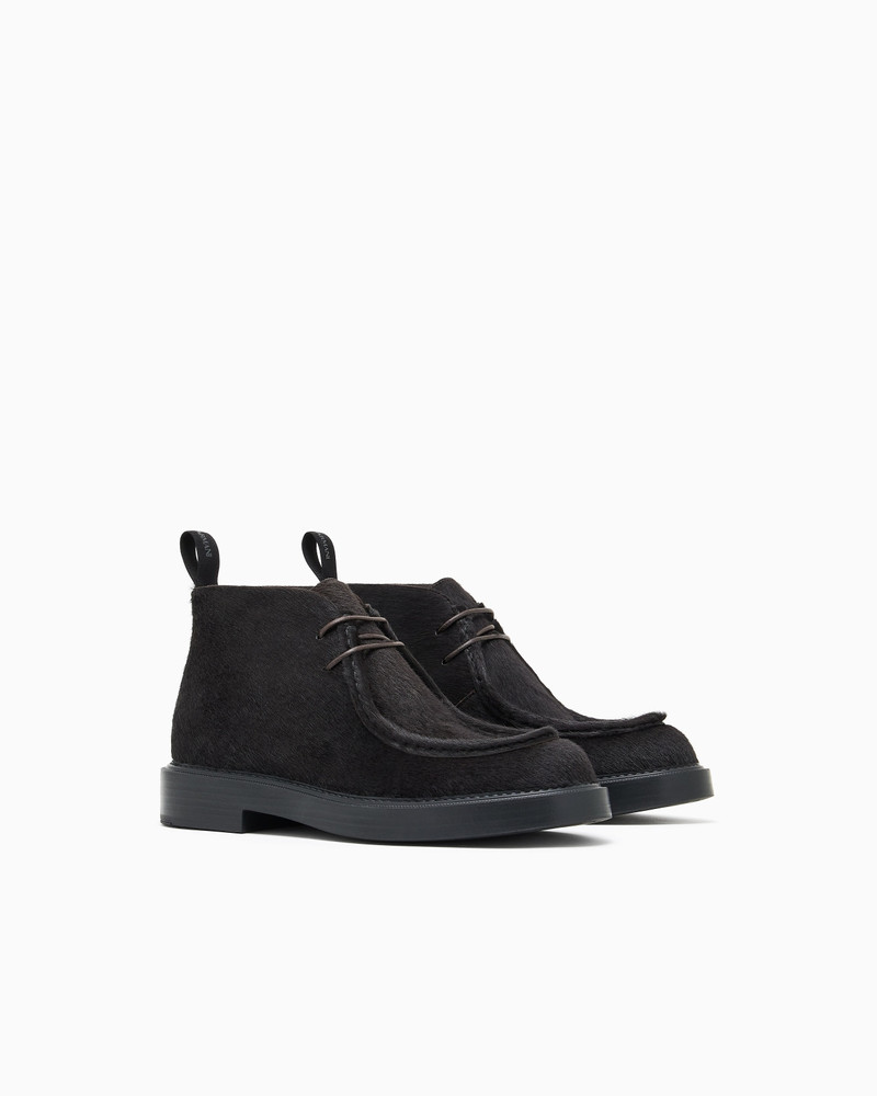 CALFSKIN PONY HAIR CHUKKA BOOTS 2