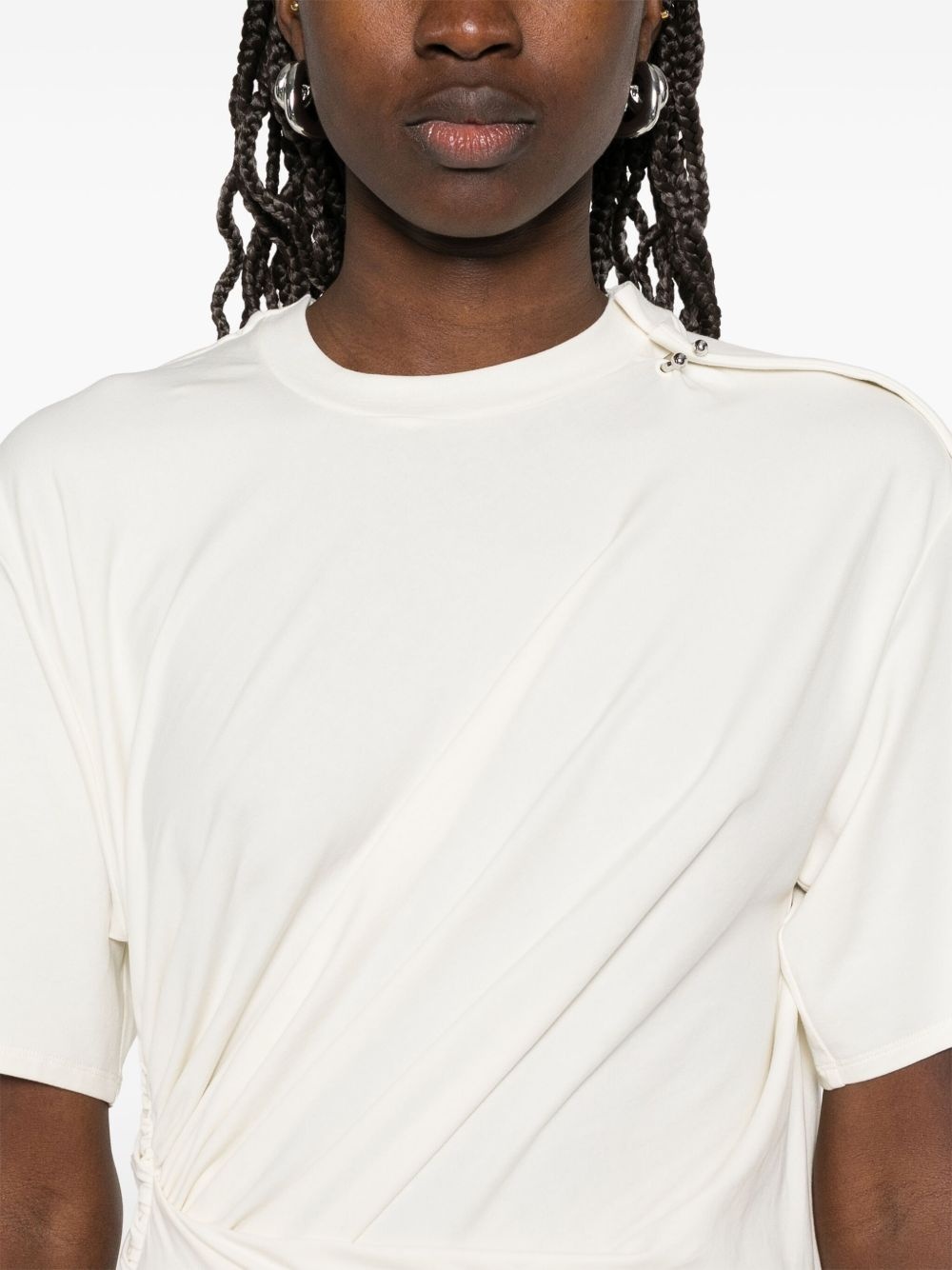 piercing-detail midi dress - 5