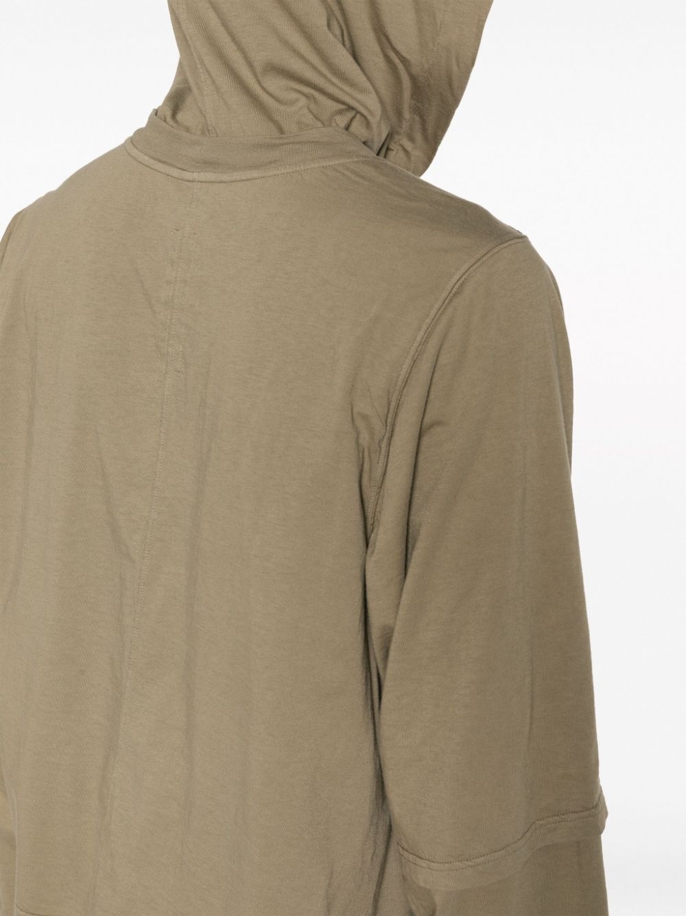double-layered drawstring hoodie - 5
