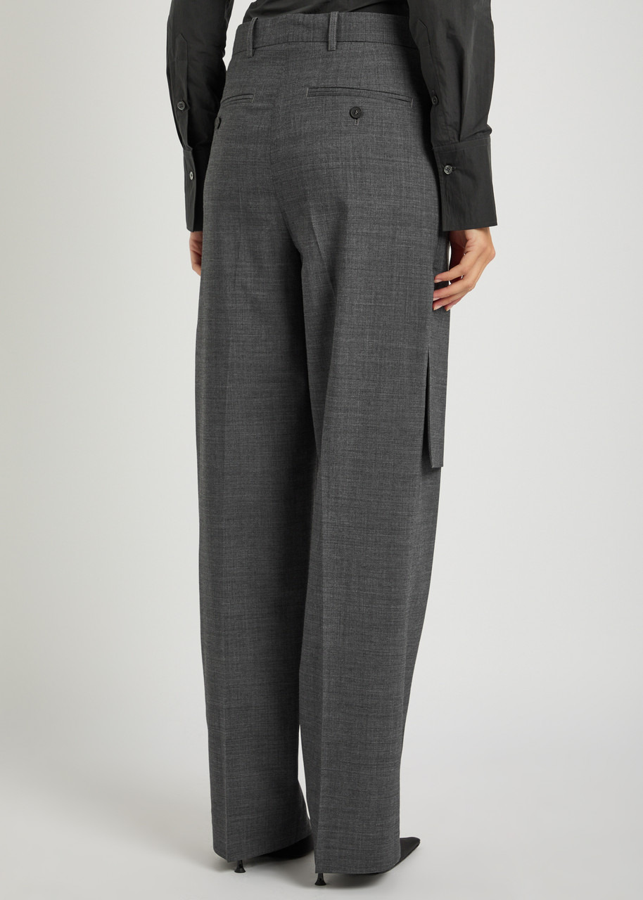 Bettter Hybrid Skirt-effect Wool-blend Trousers - 3