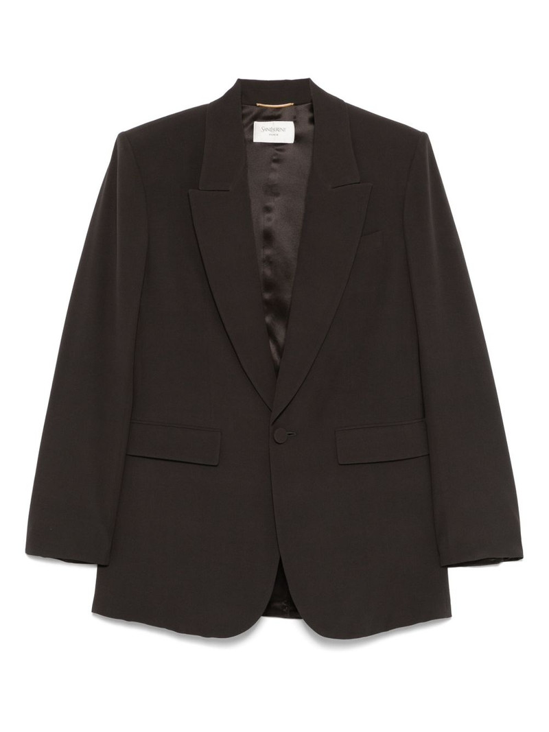 silk single-breasted blazer 1